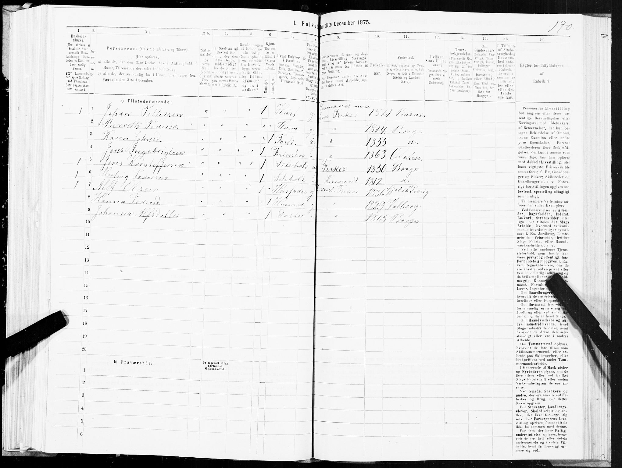 SAT, 1875 census for 1862P Borge, 1875, p. 3170