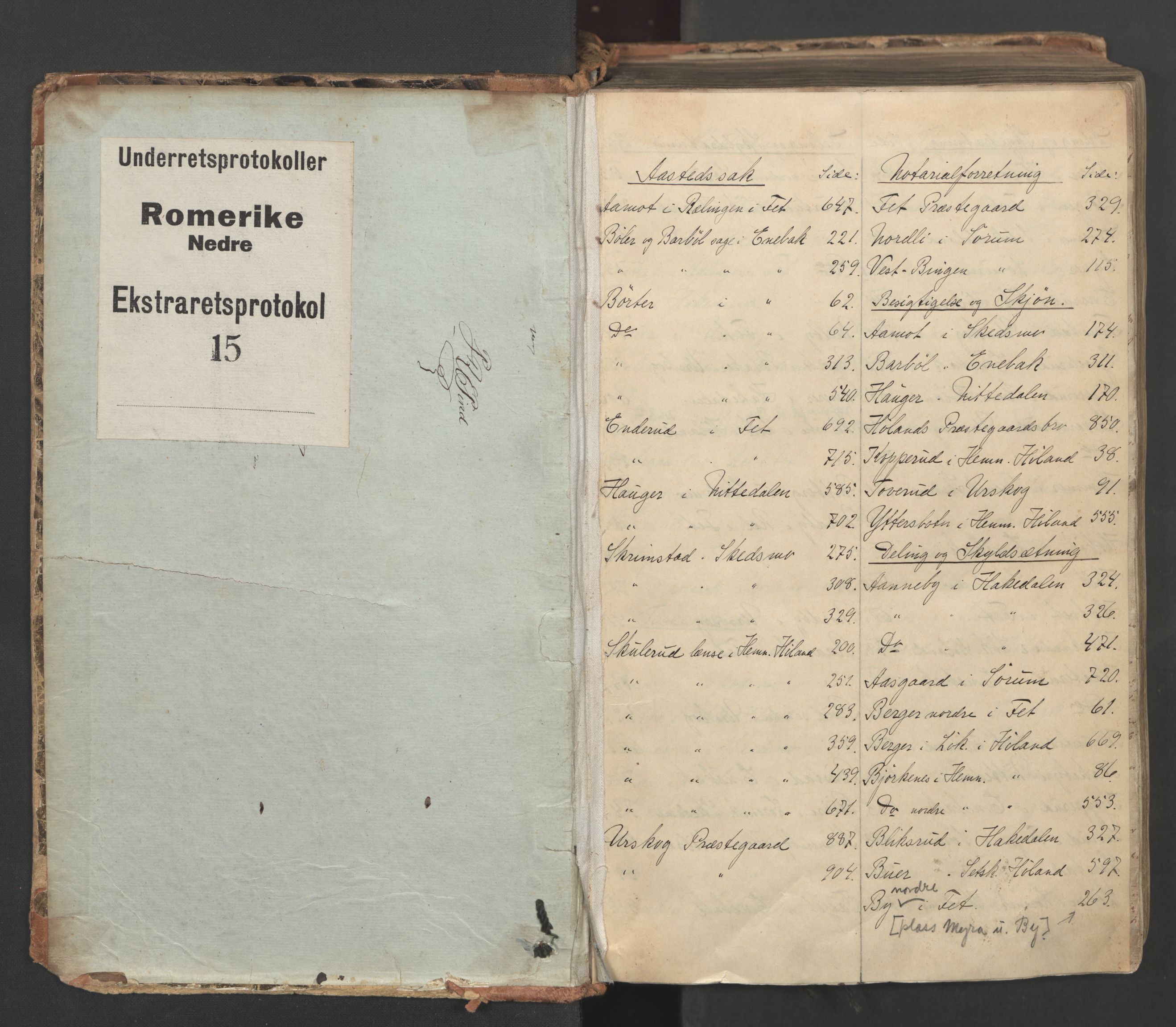 Nedre Romerike sorenskriveri, SAO/A-10469/F/Fc/L0015: Ekstrarettsprotokoll, 1838-1842