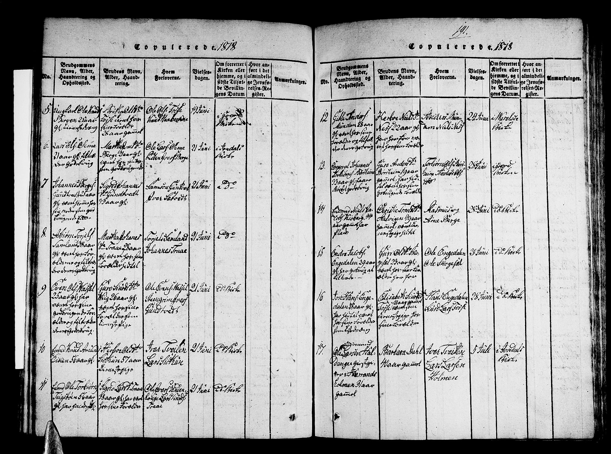 Strandebarm sokneprestembete, AV/SAB-A-78401/H/Haa: Parish register (official) no. A 5, 1816-1826, p. 191