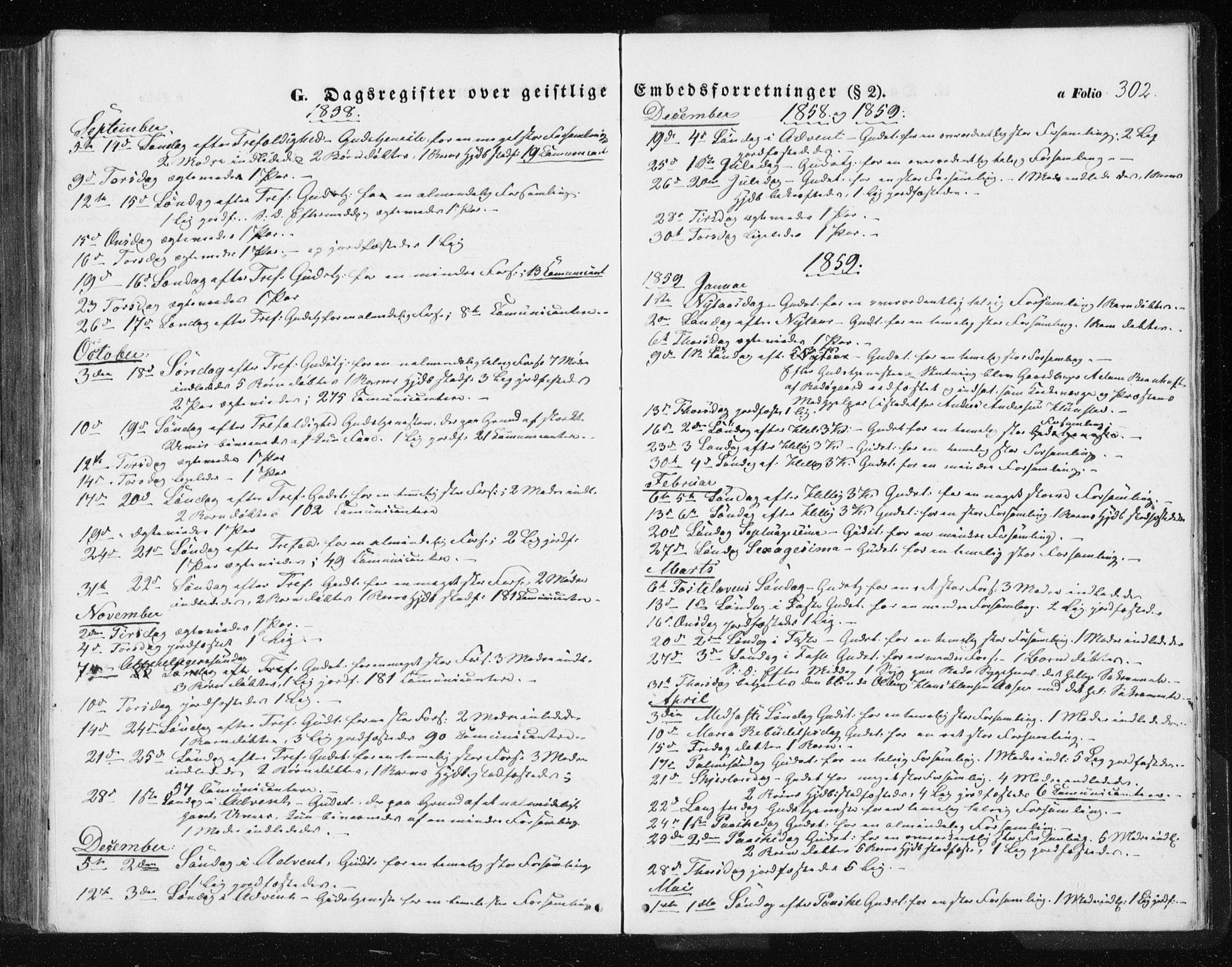 Ministerialprotokoller, klokkerbøker og fødselsregistre - Nordland, SAT/A-1459/801/L0028: Parish register (copy) no. 801C03, 1855-1867, p. 302