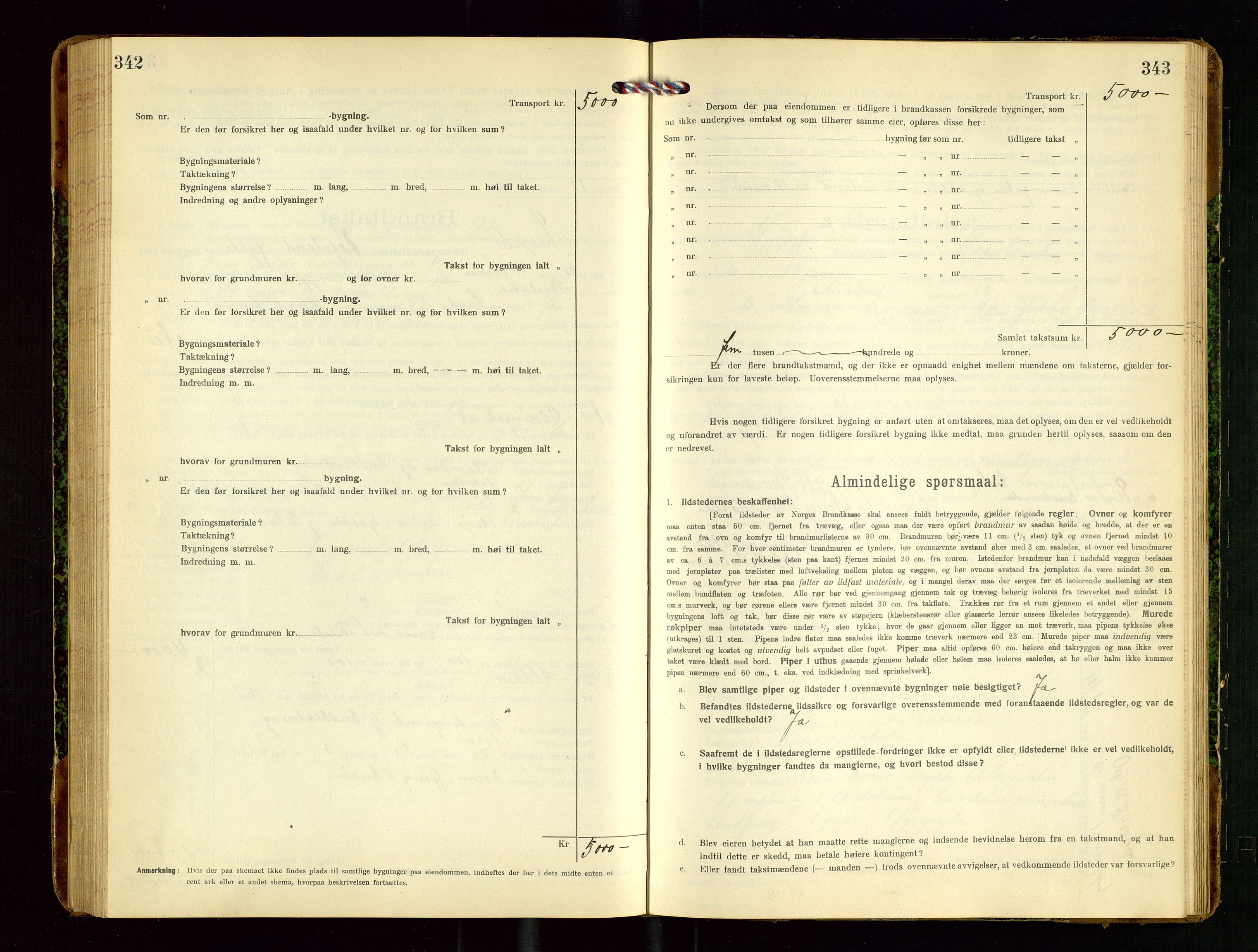 Lund lensmannskontor, SAST/A-100303/Gob/L0003: "Brandtakstprotokol", 1918-1921, p. 342-343