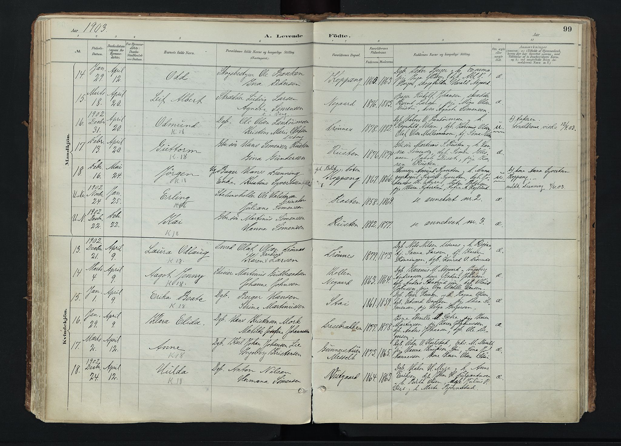 Stor-Elvdal prestekontor, AV/SAH-PREST-052/H/Ha/Haa/L0004: Parish register (official) no. 4, 1890-1922, p. 99