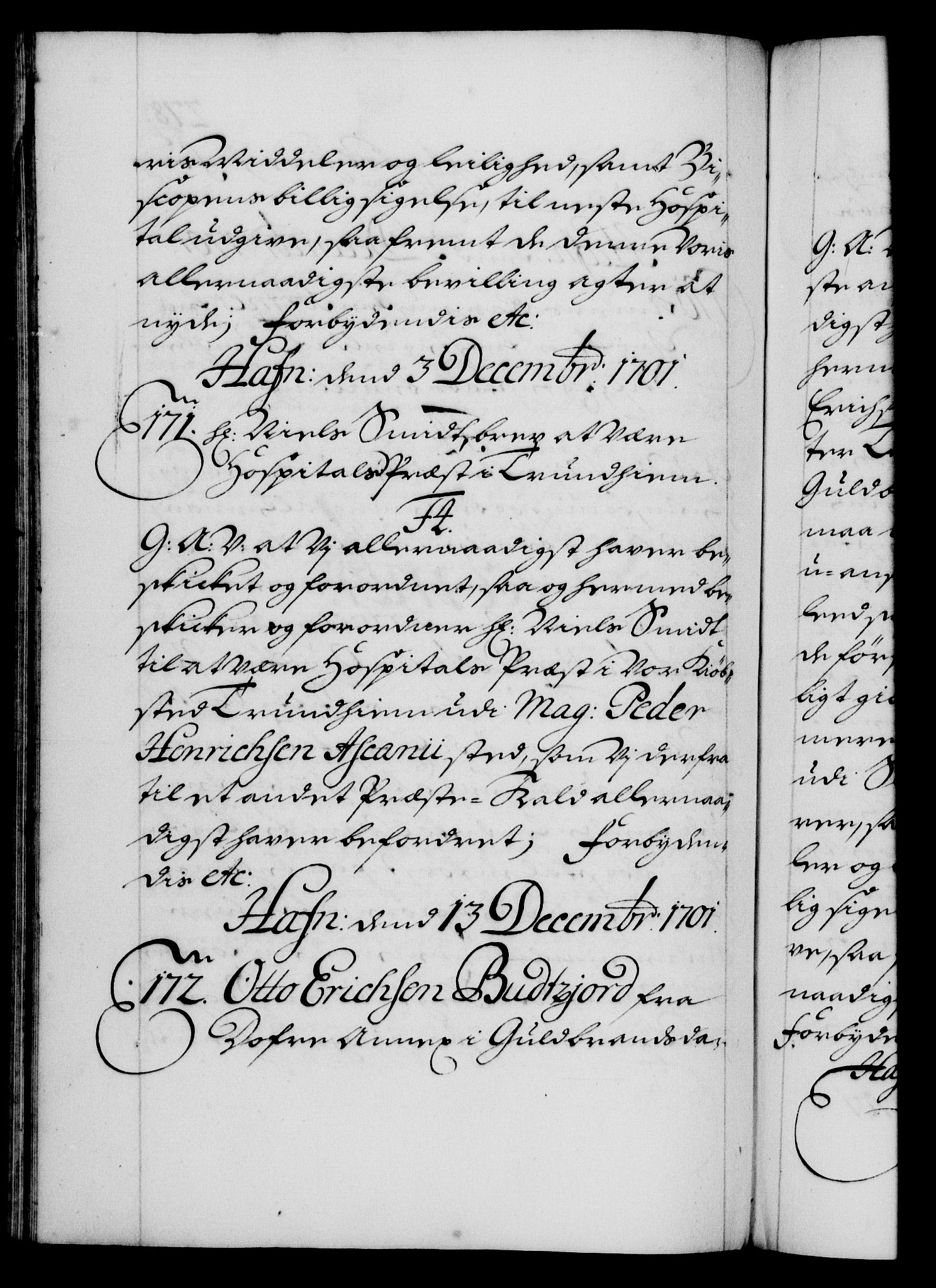 Danske Kanselli 1572-1799, AV/RA-EA-3023/F/Fc/Fca/Fcaa/L0018: Norske registre, 1699-1703, p. 278b