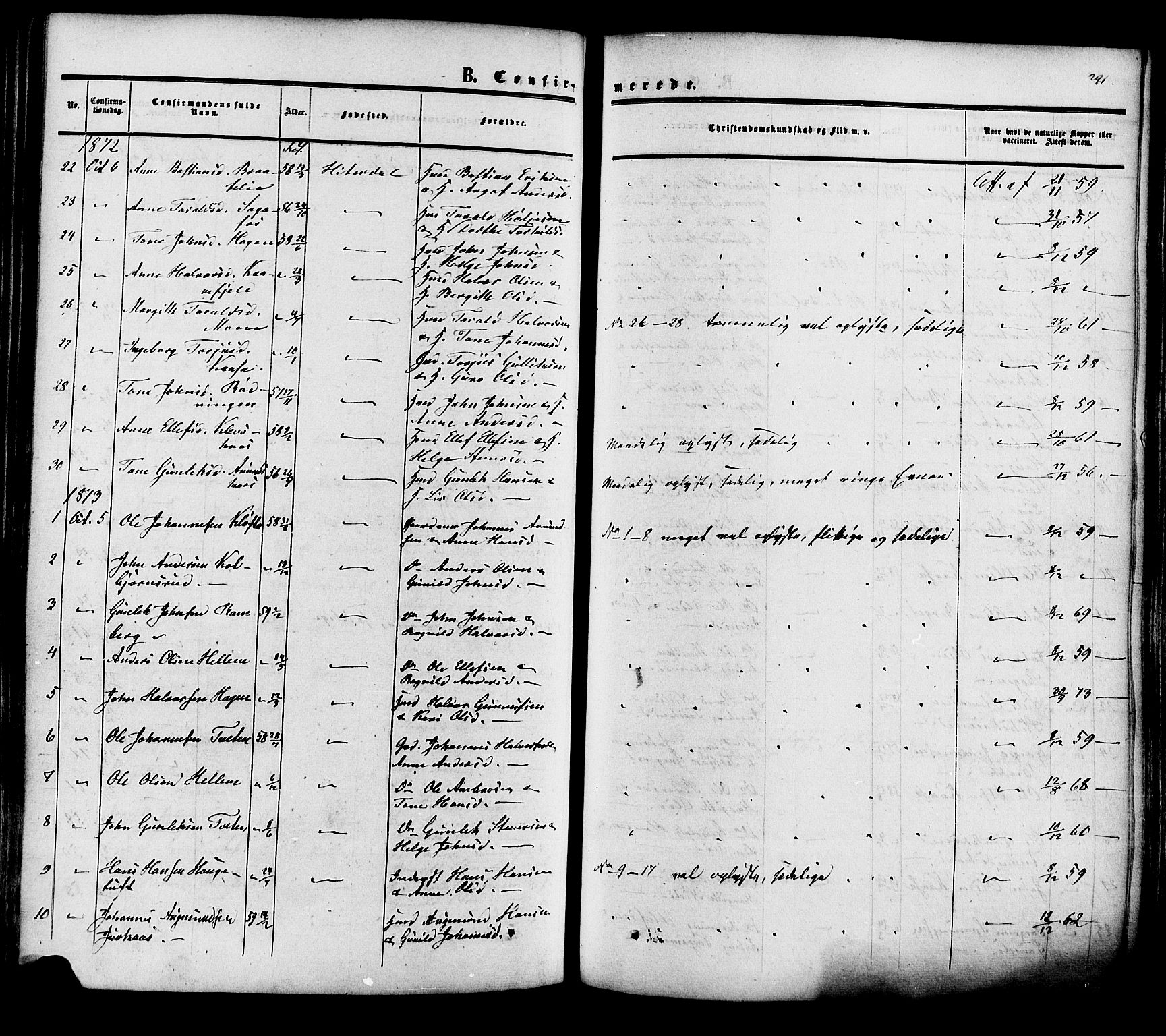 Heddal kirkebøker, SAKO/A-268/F/Fa/L0007: Parish register (official) no. I 7, 1855-1877, p. 291