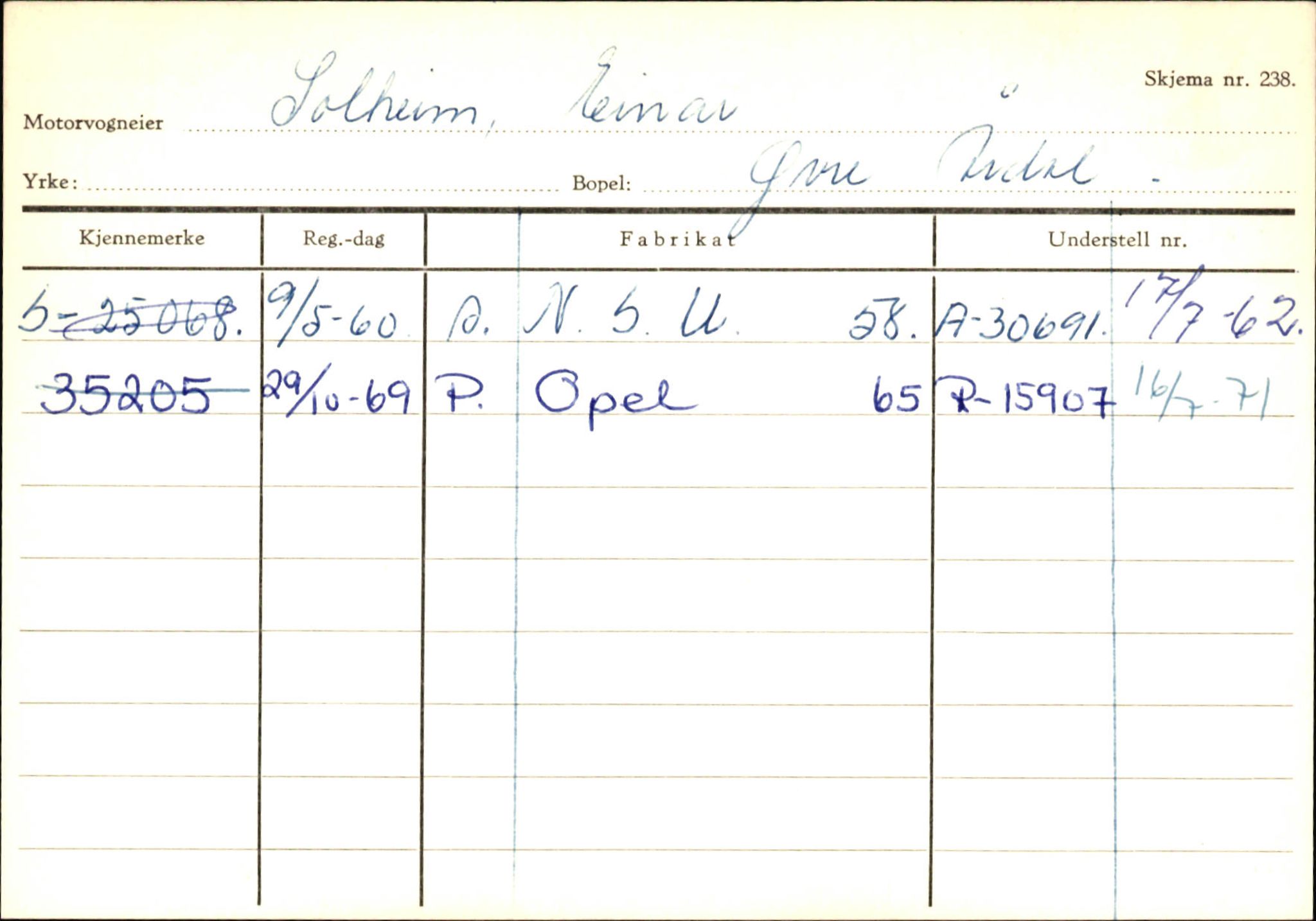 Statens vegvesen, Sogn og Fjordane vegkontor, AV/SAB-A-5301/4/F/L0146: Registerkort Årdal R-Å samt diverse kort, 1945-1975, p. 514