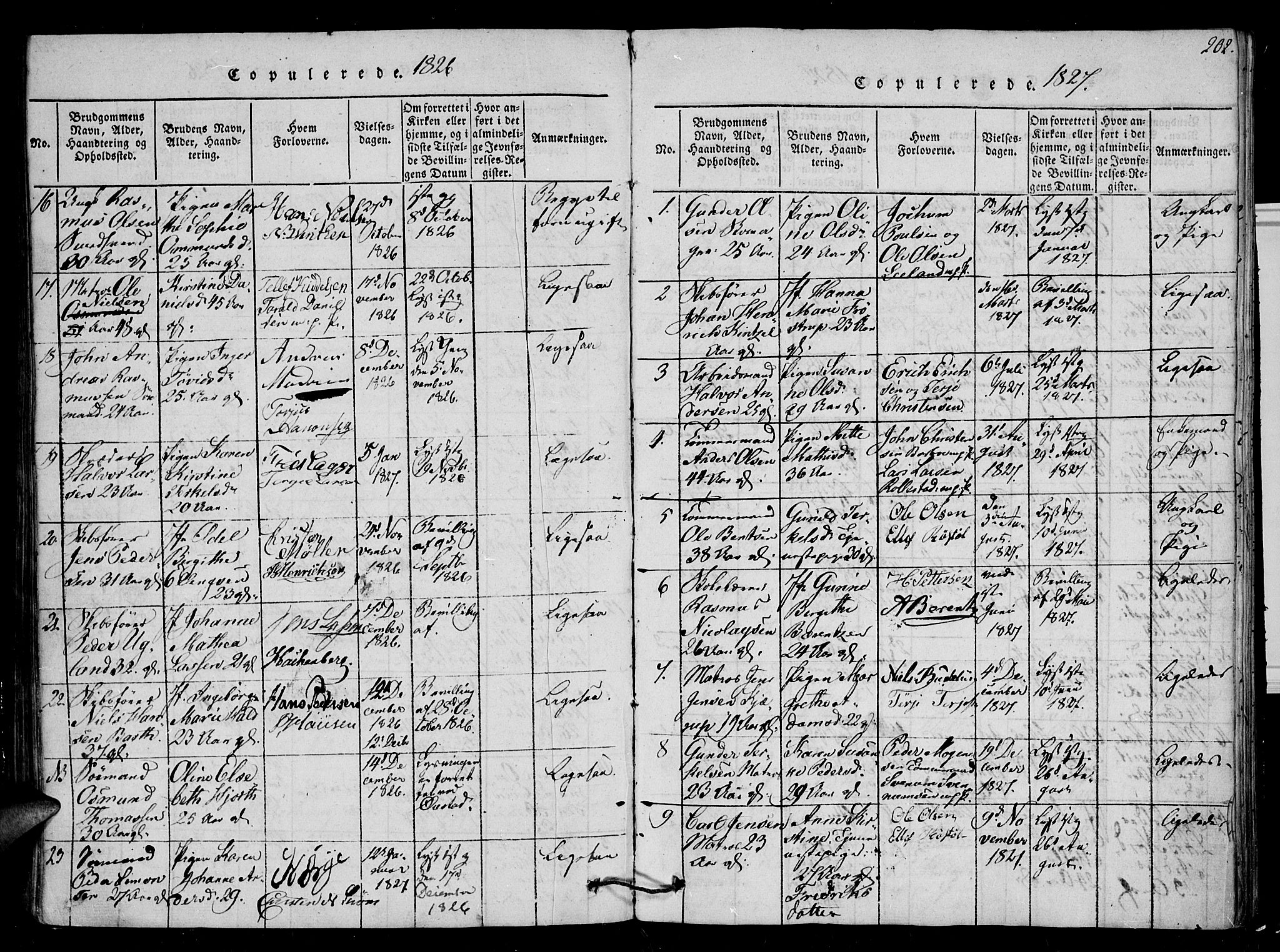 Arendal sokneprestkontor, Trefoldighet, SAK/1111-0040/F/Fb/L0001: Parish register (copy) no. B 1, 1816-1838, p. 202