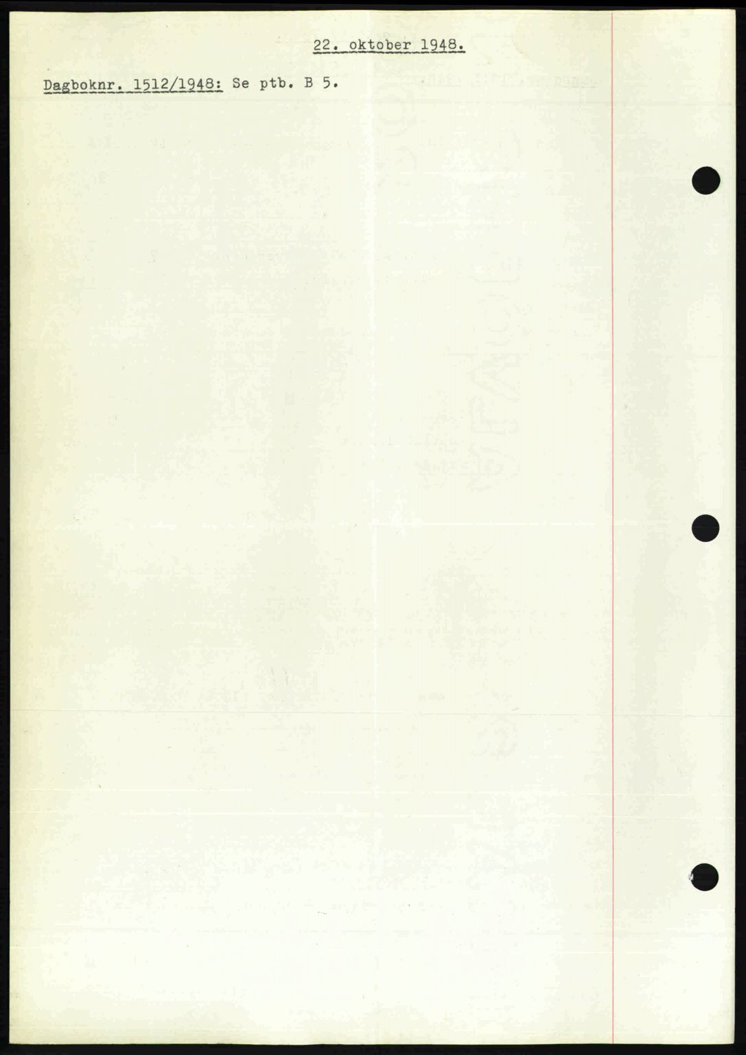 Nedenes sorenskriveri, SAK/1221-0006/G/Gb/Gba/L0059: Mortgage book no. A11, 1948-1948, Diary no: : 1512/1948