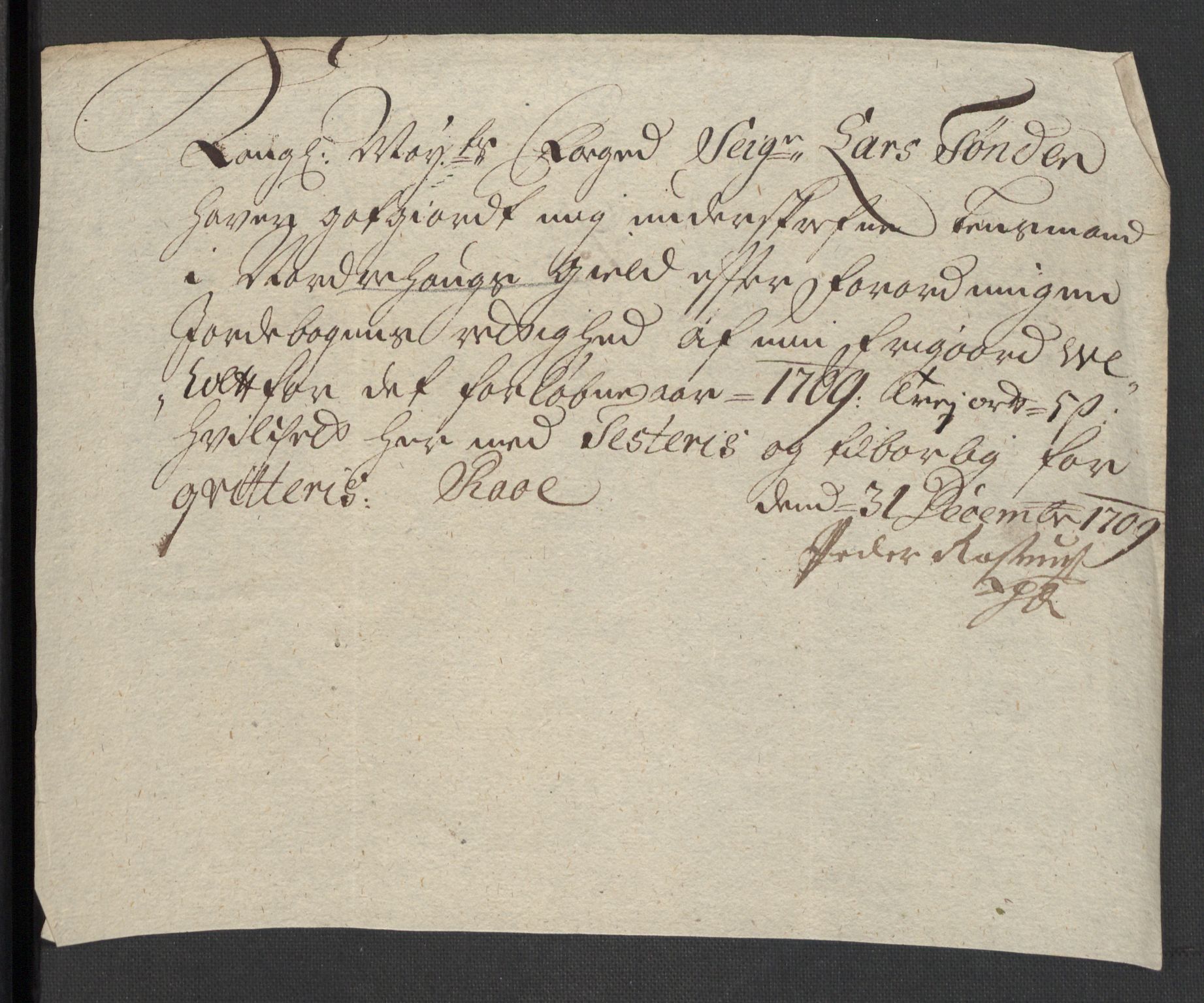 Rentekammeret inntil 1814, Reviderte regnskaper, Fogderegnskap, AV/RA-EA-4092/R23/L1468: Fogderegnskap Ringerike og Hallingdal, 1709-1710, p. 186