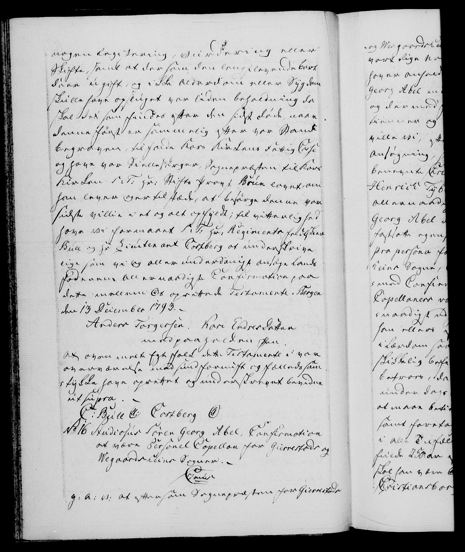 Danske Kanselli 1572-1799, AV/RA-EA-3023/F/Fc/Fca/Fcaa/L0055: Norske registre, 1794, p. 10b