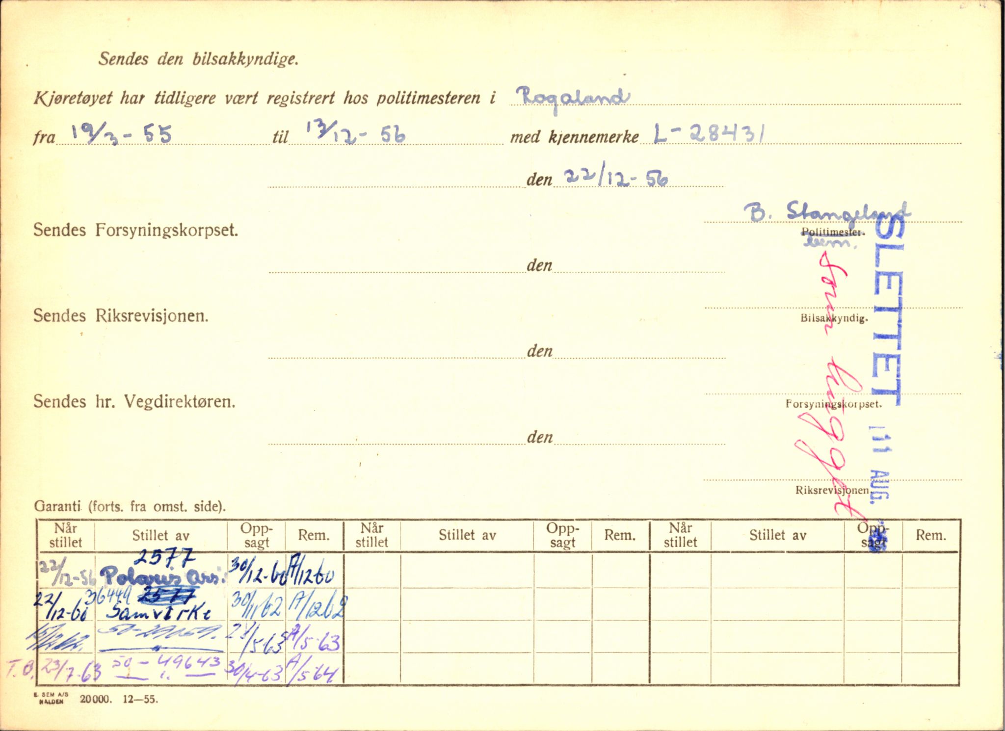 Stavanger trafikkstasjon, SAST/A-101942/0/F/L0014: L-5080 - L-5499, 1930-1971, p. 1962