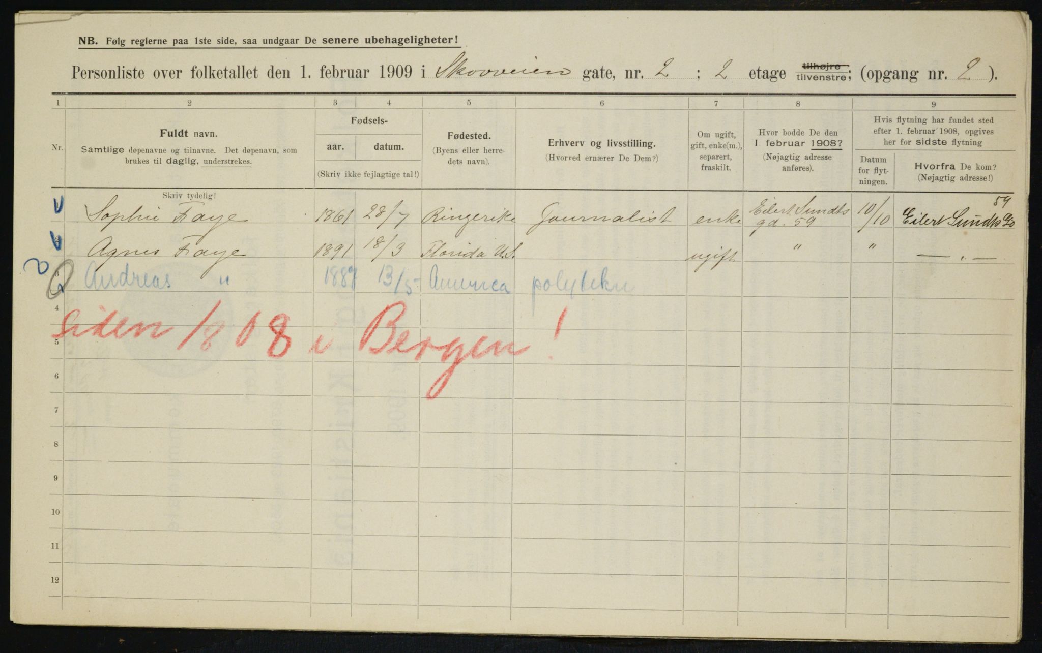 OBA, Municipal Census 1909 for Kristiania, 1909, p. 87417