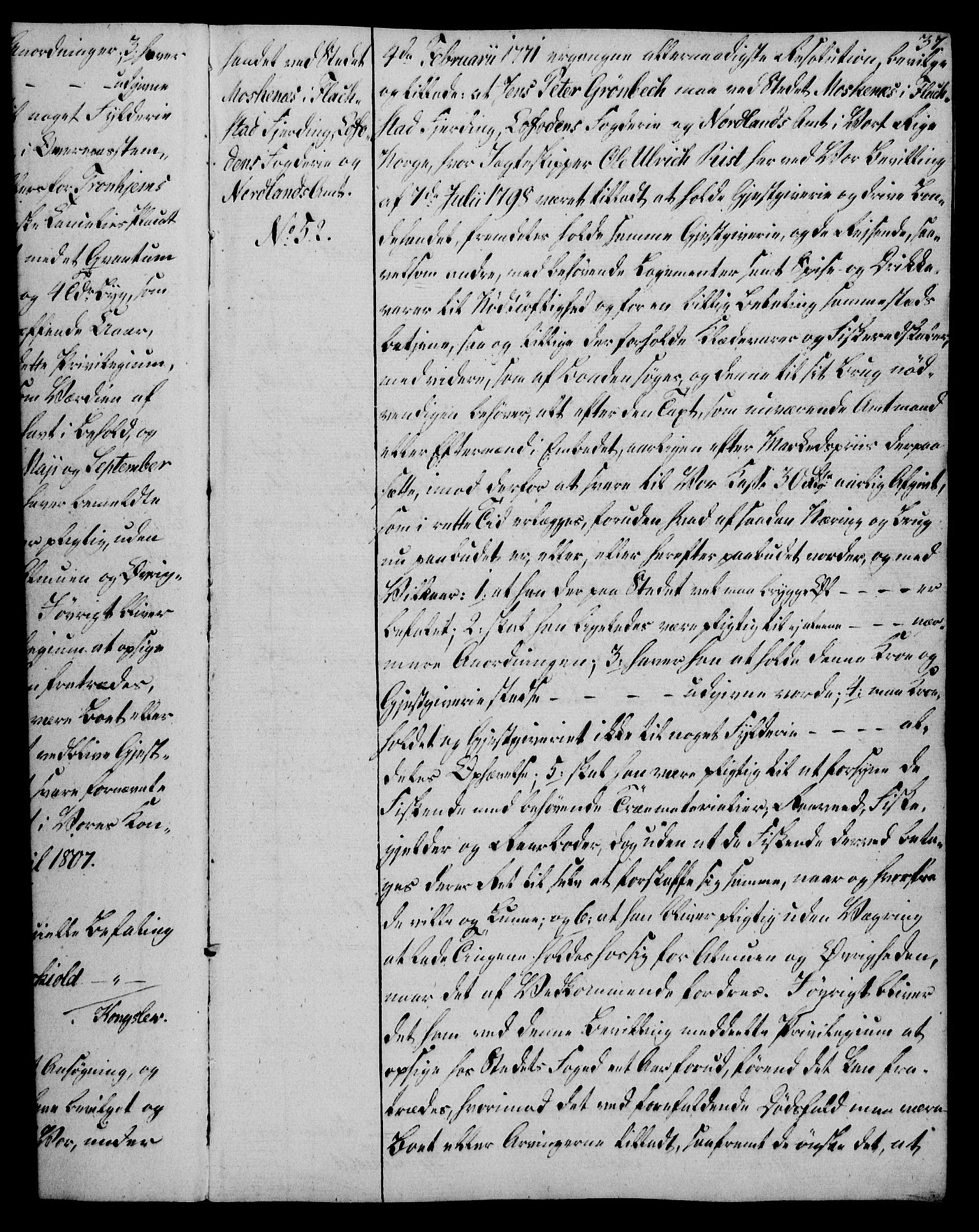 Rentekammeret, Kammerkanselliet, AV/RA-EA-3111/G/Gg/Gga/L0019: Norsk ekspedisjonsprotokoll med register (merket RK 53.19), 1807-1810, p. 37