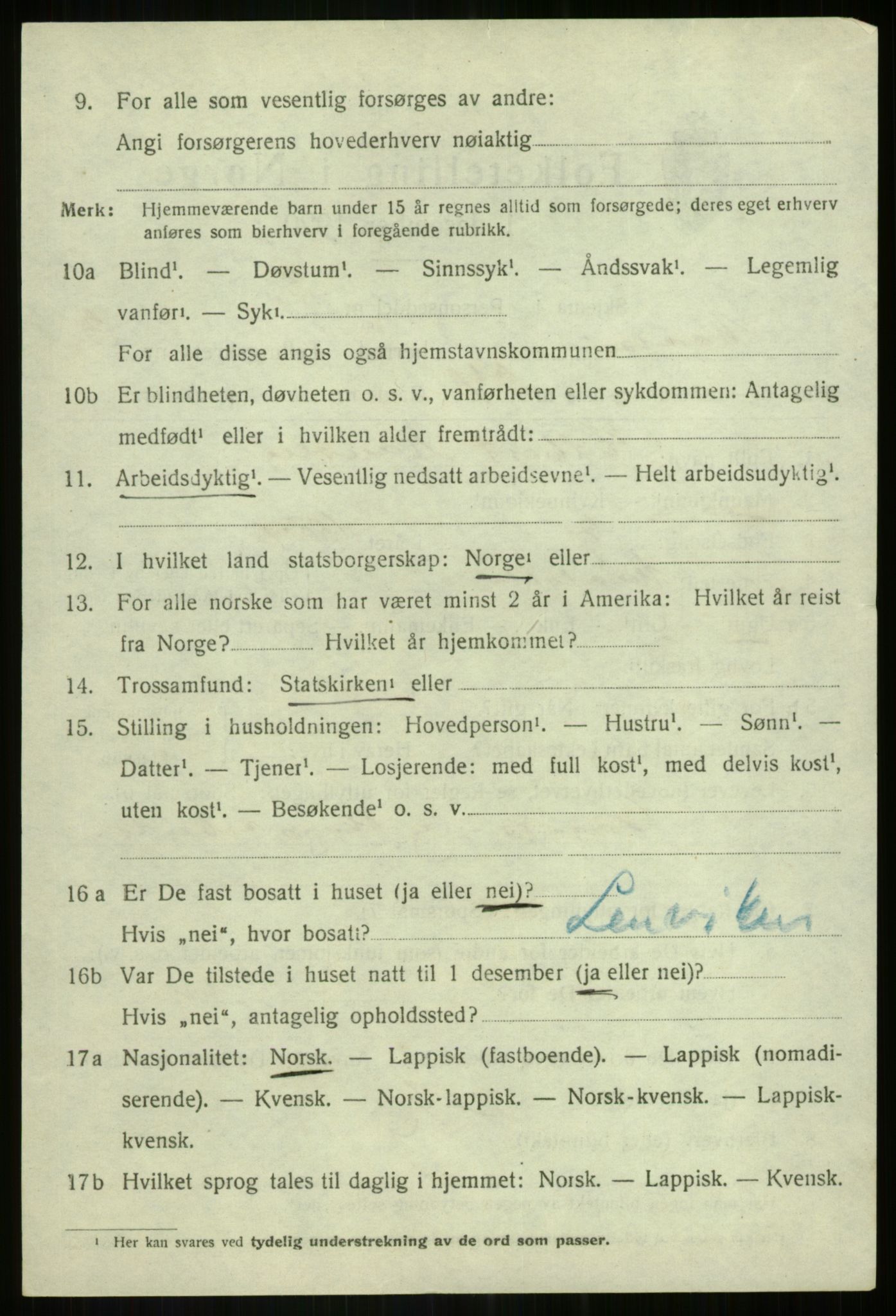 SATØ, 1920 census for Målselv, 1920, p. 2846