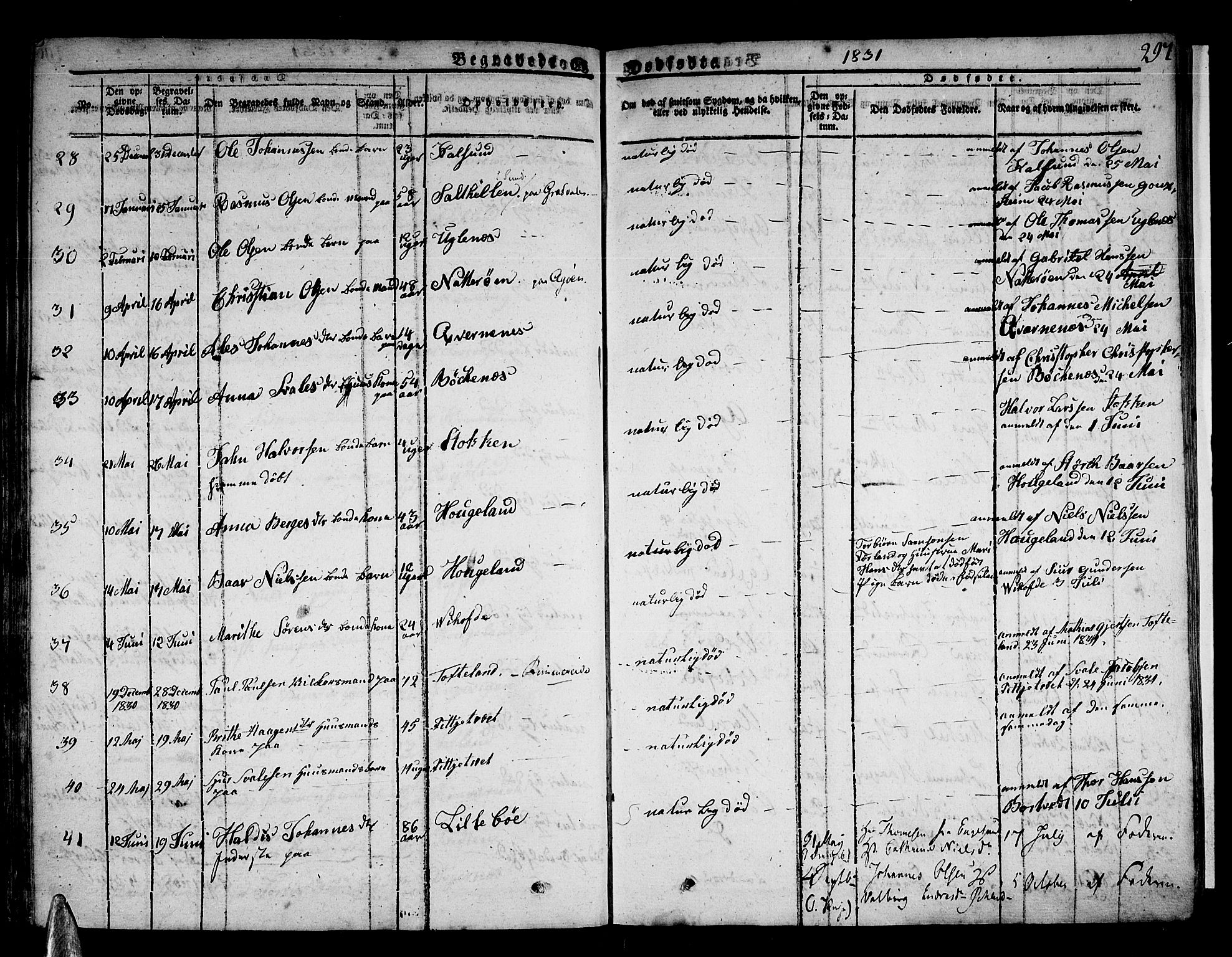 Stord sokneprestembete, AV/SAB-A-78201/H/Haa: Parish register (official) no. A 6, 1826-1840, p. 297