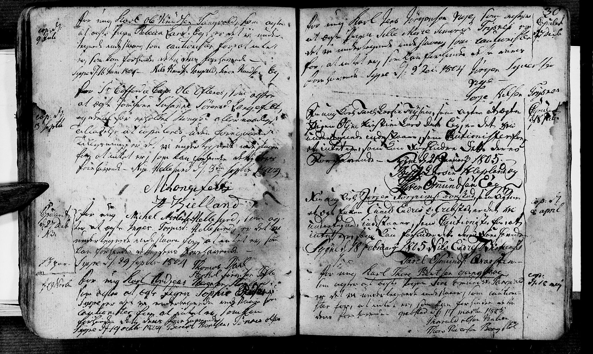 Søgne sokneprestkontor, SAK/1111-0037/F/Fa/Fab/L0007: Parish register (official) no. A 7, 1791-1851, p. 30
