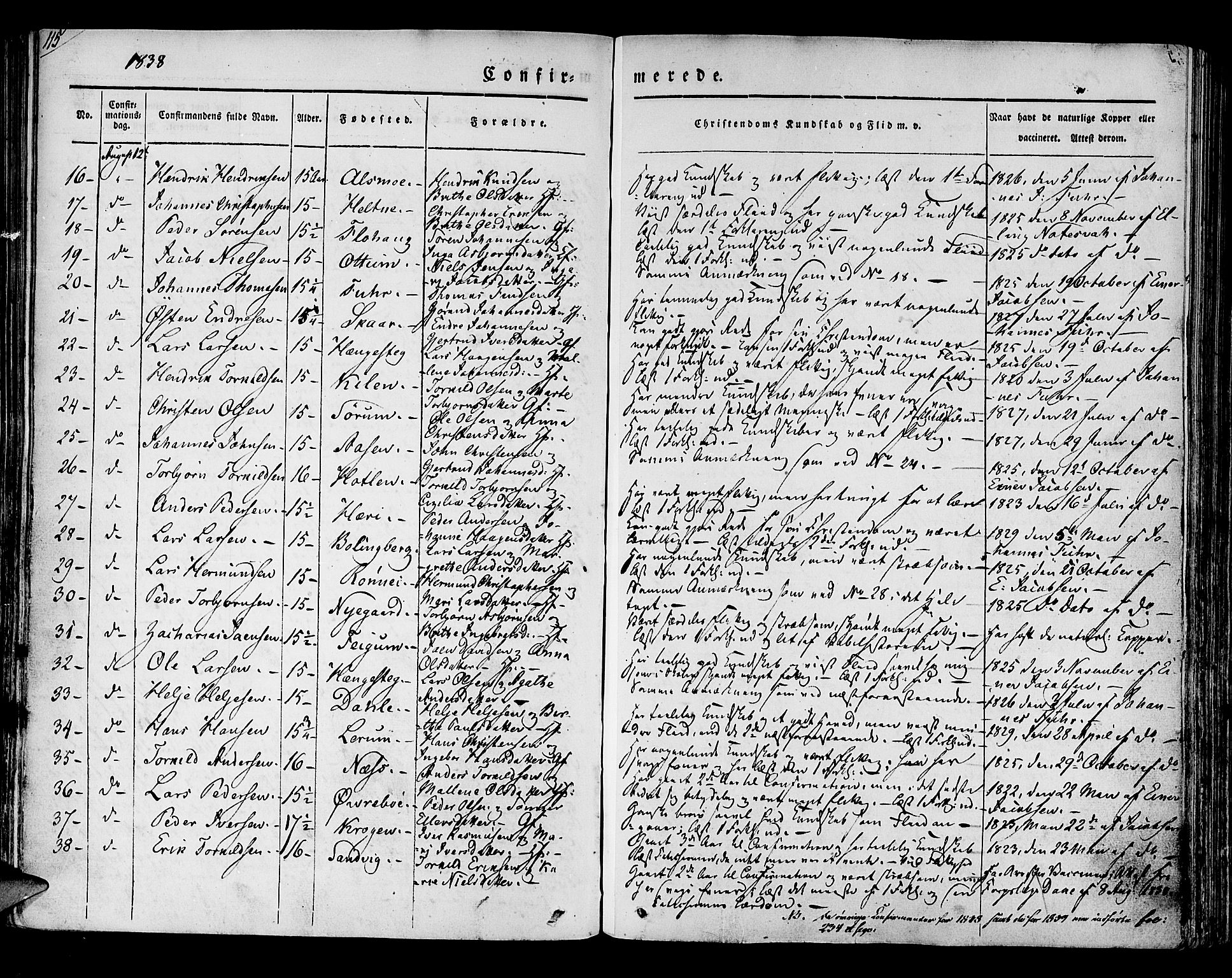 Luster sokneprestembete, AV/SAB-A-81101/H/Haa/Haaa/L0005: Parish register (official) no. A 5, 1831-1841, p. 115