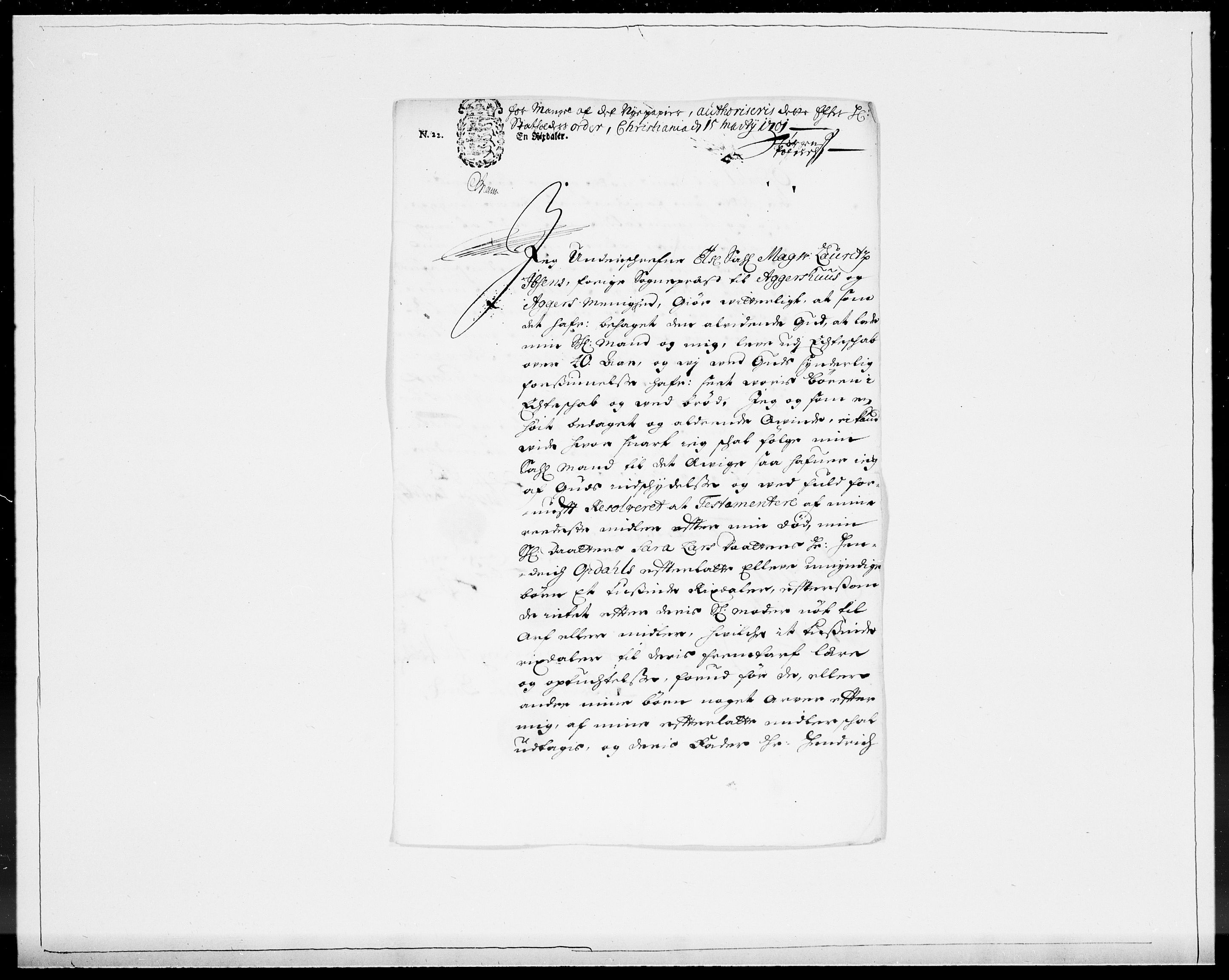 Danske Kanselli 1572-1799, AV/RA-EA-3023/F/Fc/Fcc/Fcca/L0052: Norske innlegg 1572-1799, 1701, p. 112