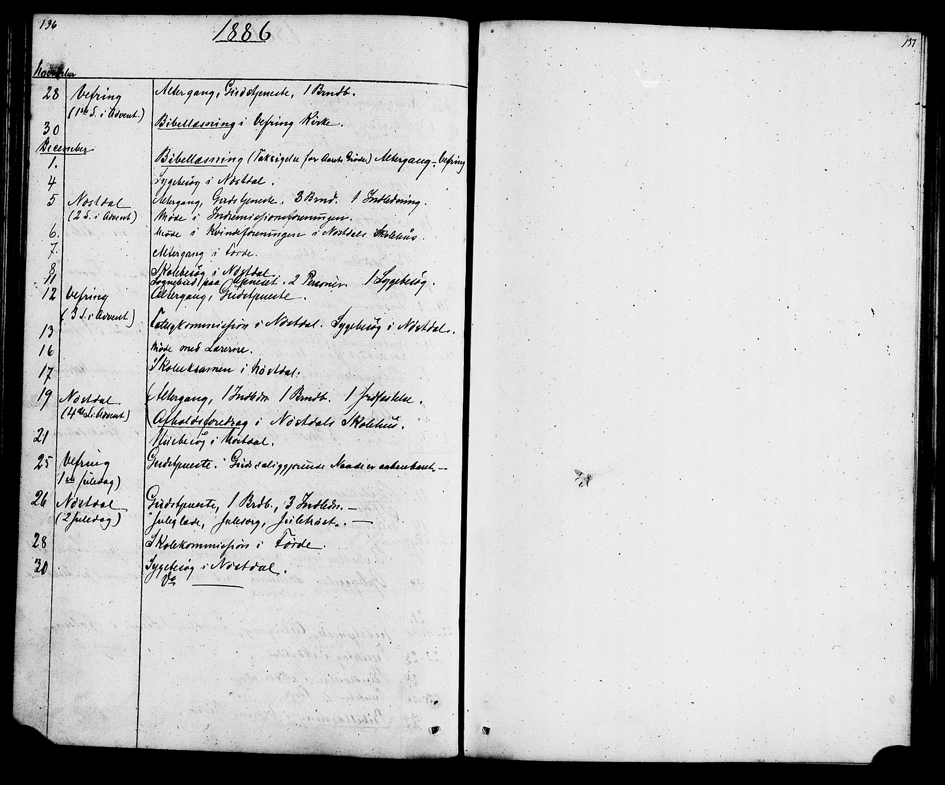 Førde sokneprestembete, SAB/A-79901: Curate's parish register no. A 1, 1870-1881, p. 136-137