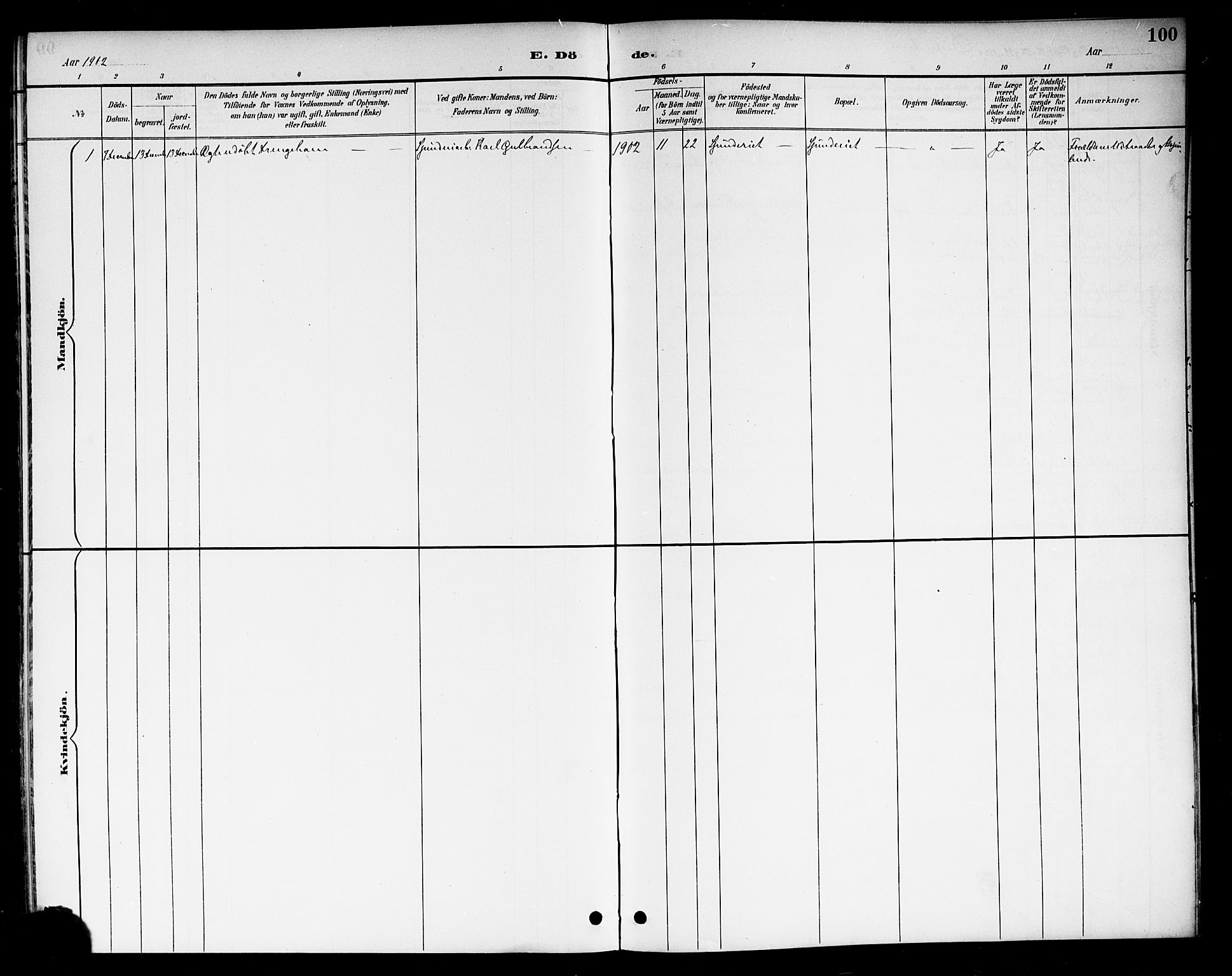Berg prestekontor Kirkebøker, SAO/A-10902/F/Fb/L0002: Parish register (official) no. II 2, 1888-1902, p. 100