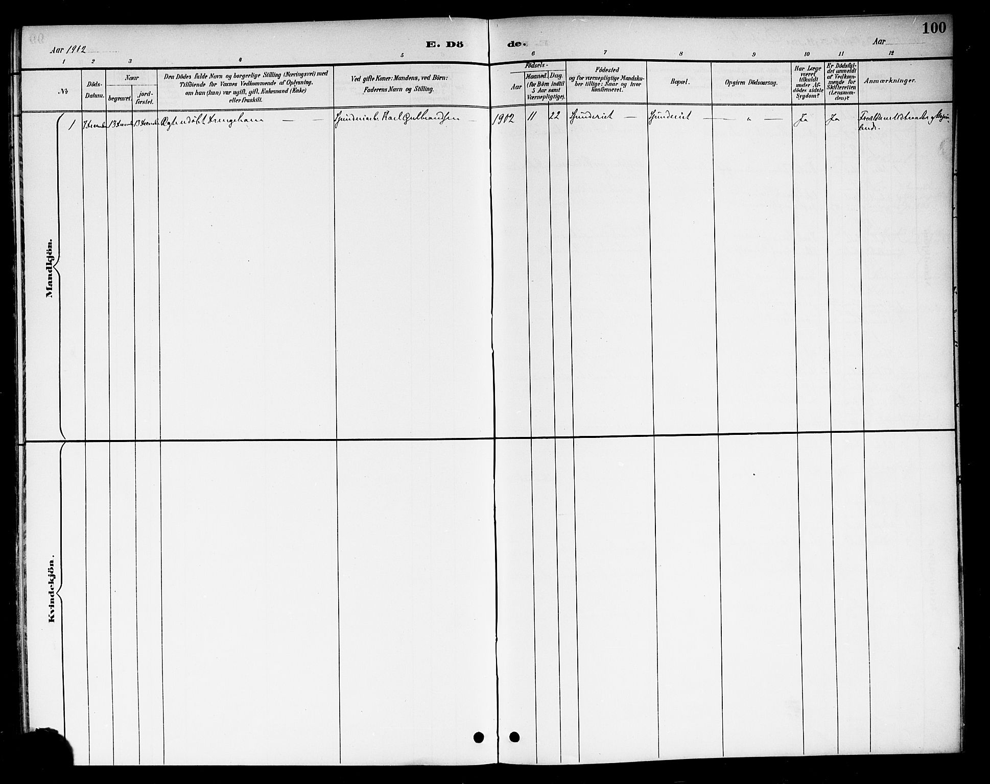 Berg prestekontor Kirkebøker, AV/SAO-A-10902/F/Fb/L0002: Parish register (official) no. II 2, 1888-1902, p. 100