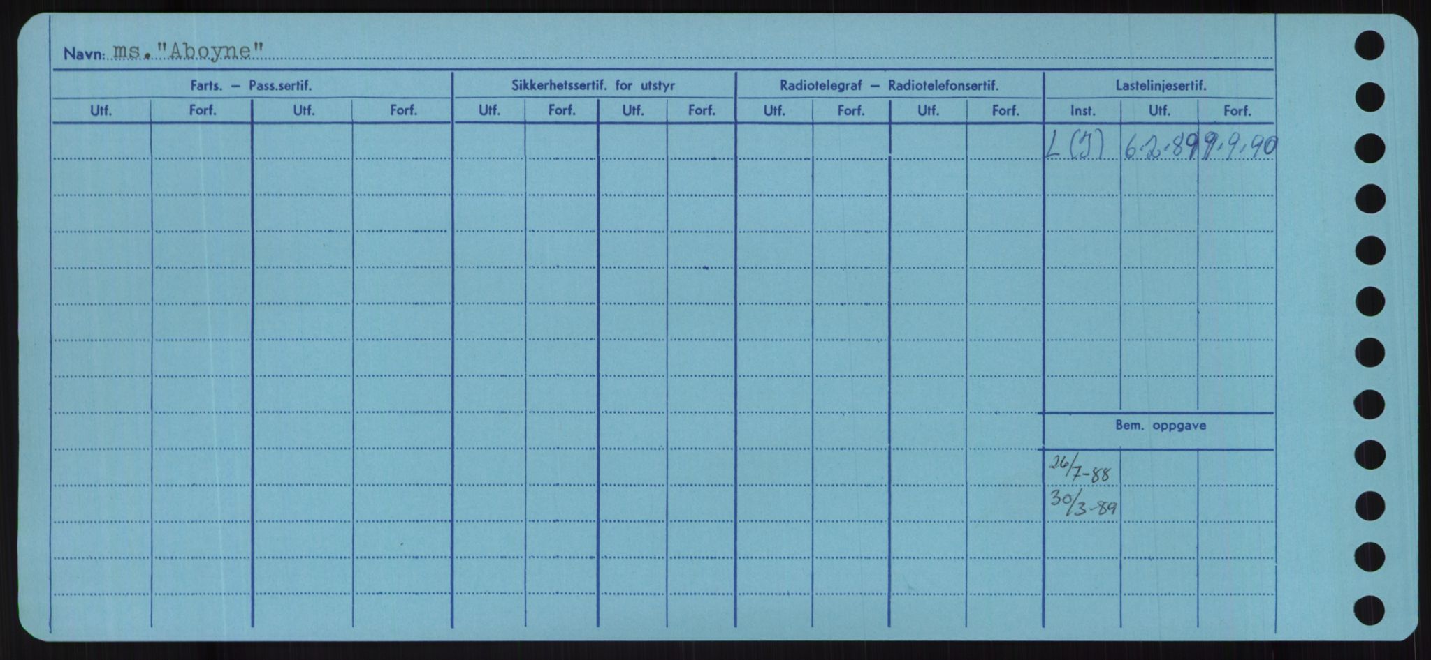 Sjøfartsdirektoratet med forløpere, Skipsmålingen, RA/S-1627/H/Hd/L0001: Fartøy, A-Anv, p. 12