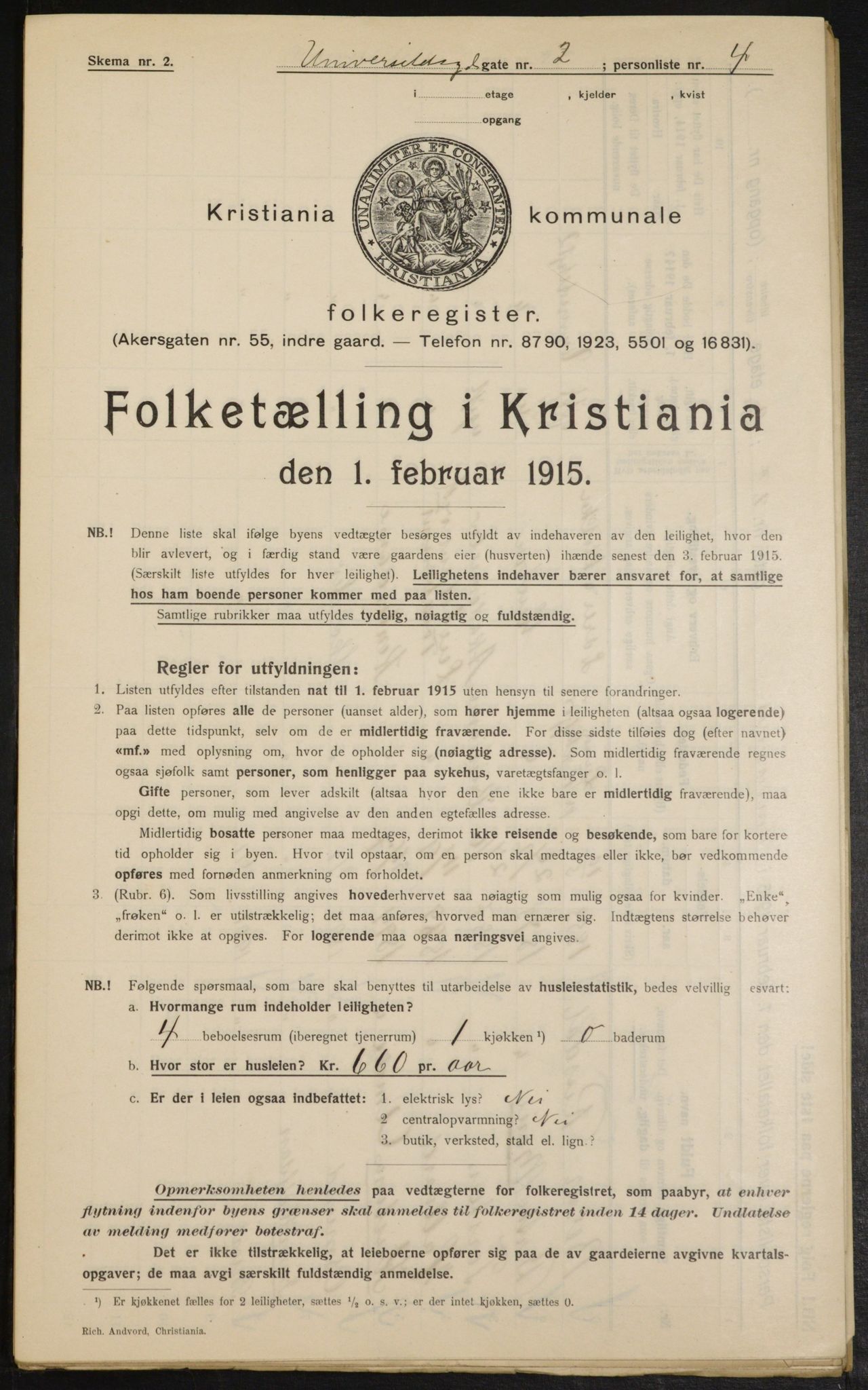 OBA, Municipal Census 1915 for Kristiania, 1915, p. 120608