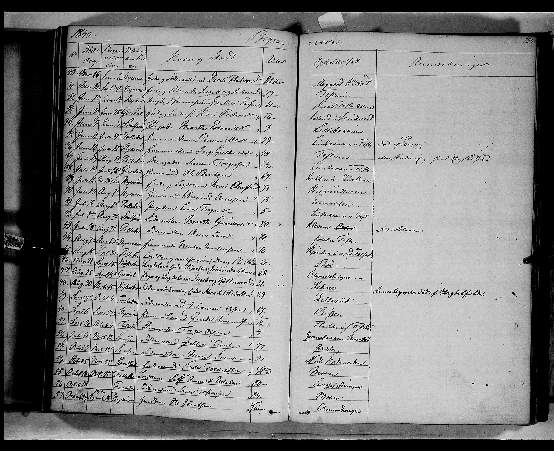 Gausdal prestekontor, SAH/PREST-090/H/Ha/Haa/L0007: Parish register (official) no. 7, 1840-1850, p. 234