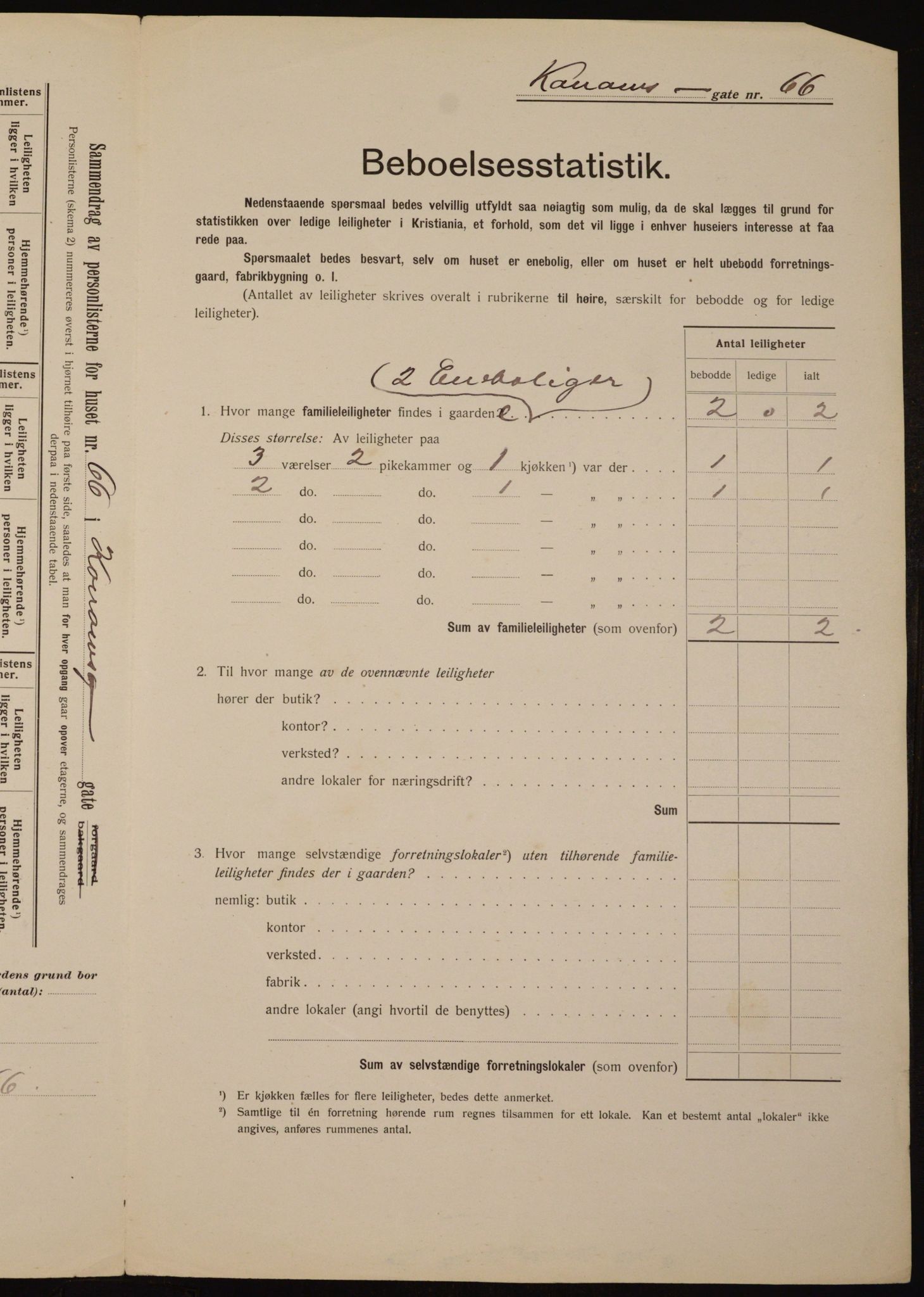 OBA, Municipal Census 1912 for Kristiania, 1912, p. 53672