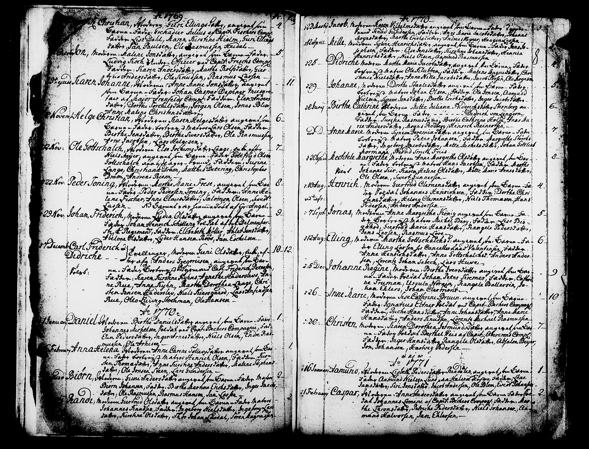Domkirken sokneprestembete, SAB/A-74801/H/Haa/L0003: Parish register (official) no. A 3, 1758-1789, p. 8
