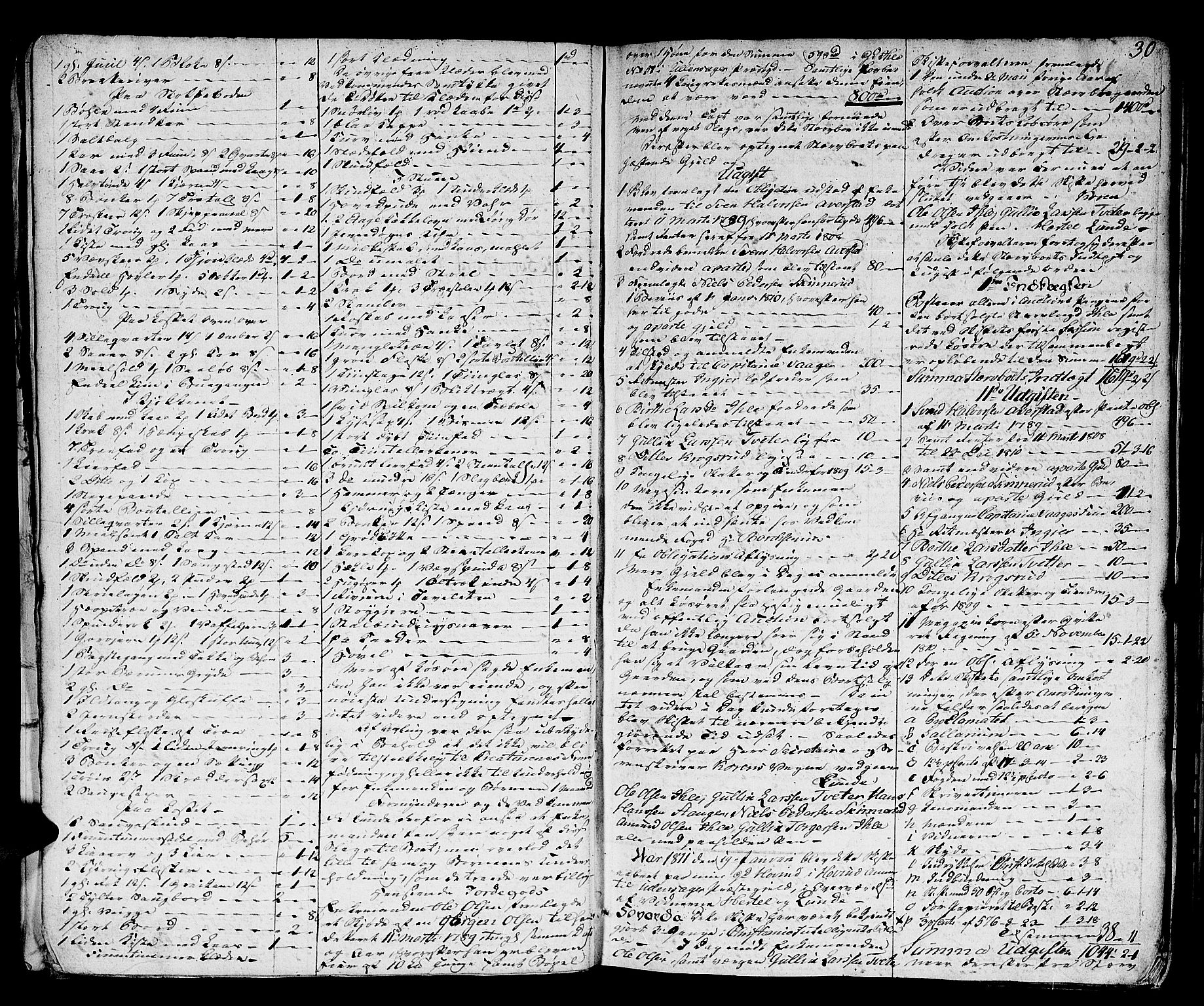 Øvre Romerike sorenskriveri, SAO/A-10649/H/Hb/L0016a: Skifteprotokoll nr. 16a, 1811-1819, p. 29b-30a