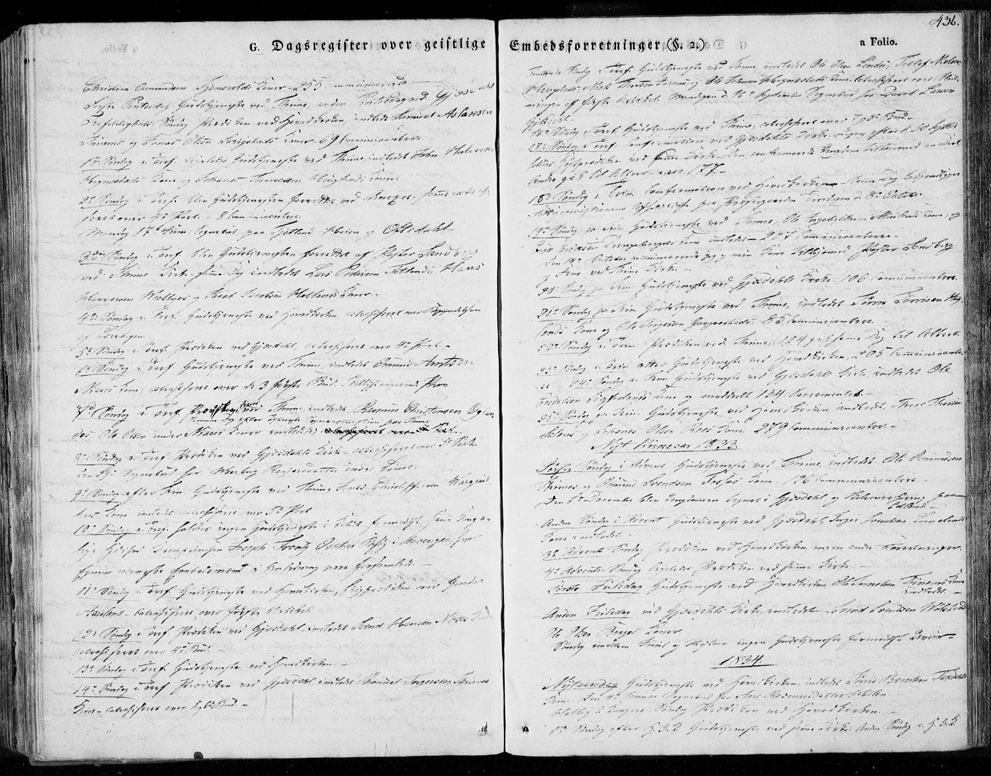 Lye sokneprestkontor, AV/SAST-A-101794/001/30BA/L0004: Parish register (official) no. A 4, 1826-1841, p. 436