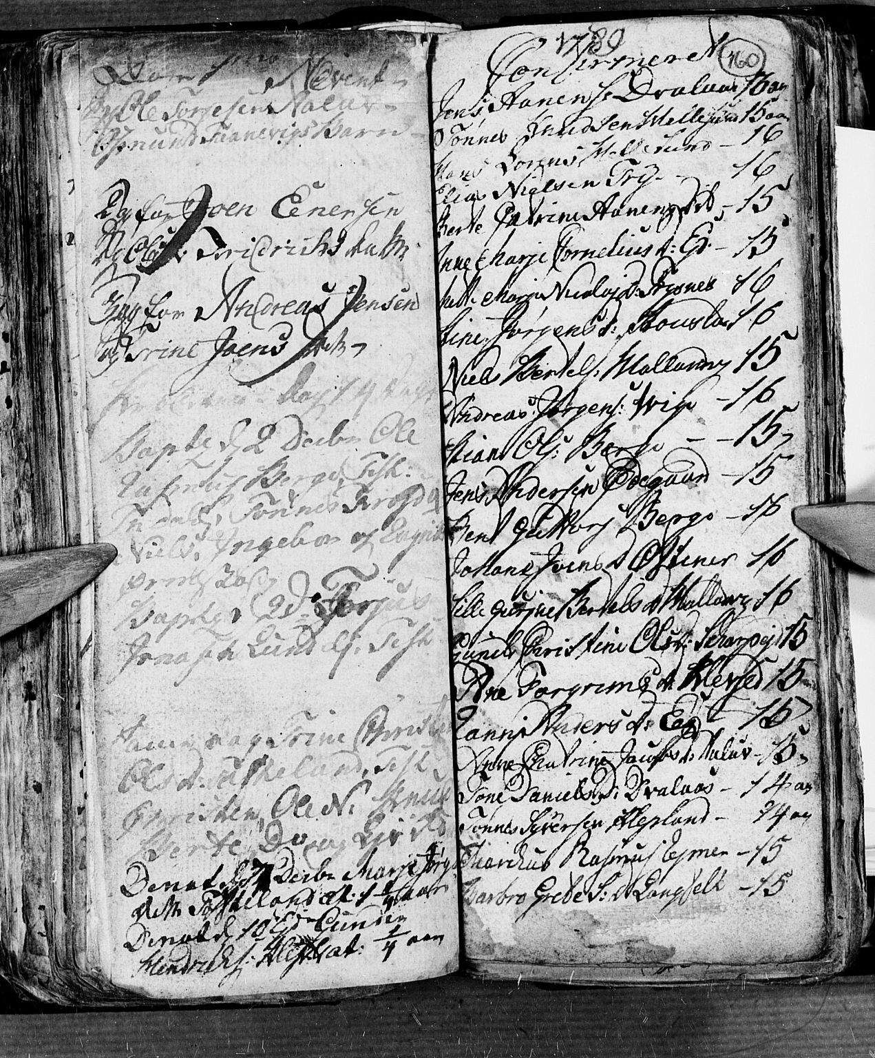 Søgne sokneprestkontor, SAK/1111-0037/F/Fb/Fbb/L0001: Parish register (copy) no. B 1, 1779-1802, p. 160