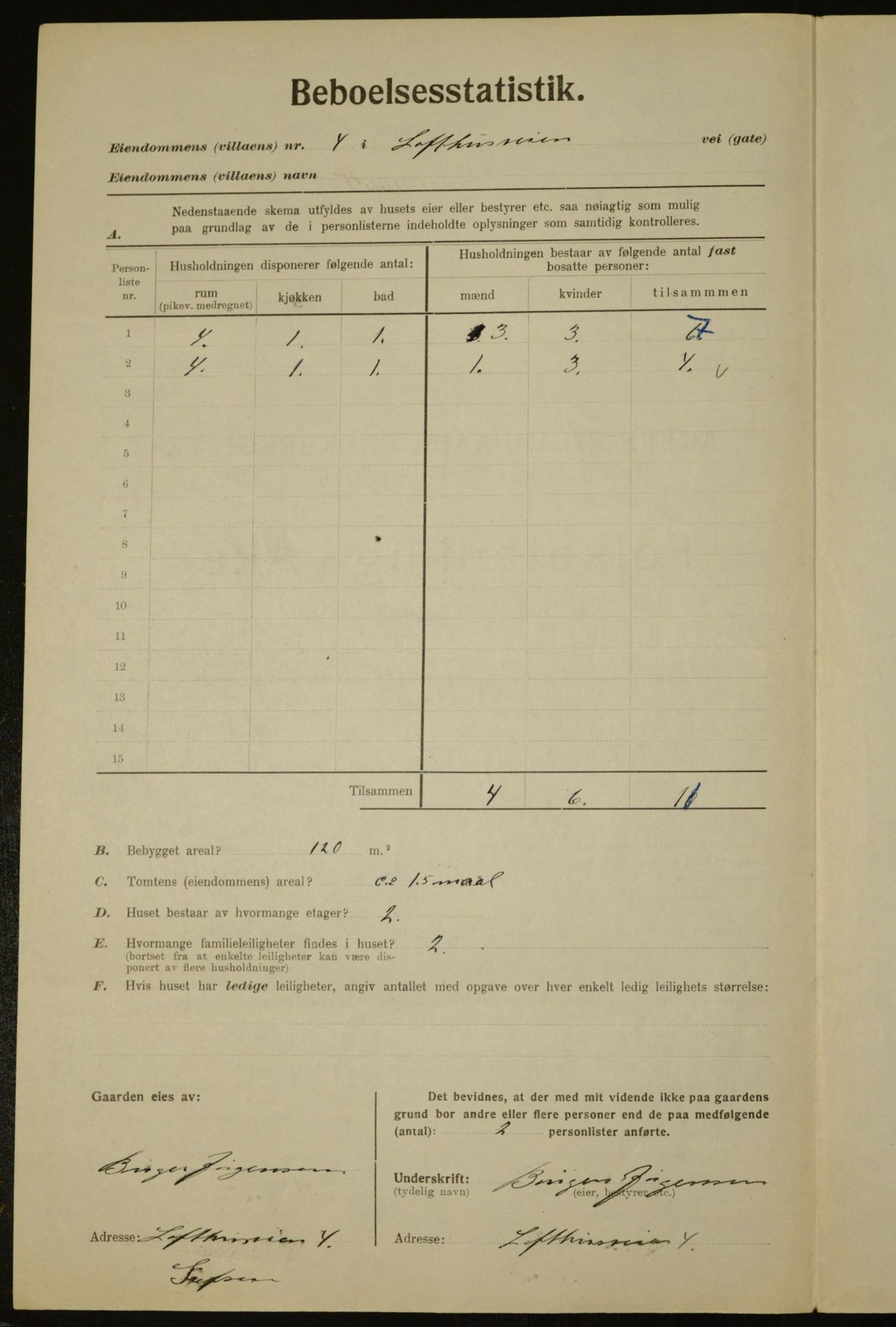 , Municipal Census 1923 for Aker, 1923, p. 14539