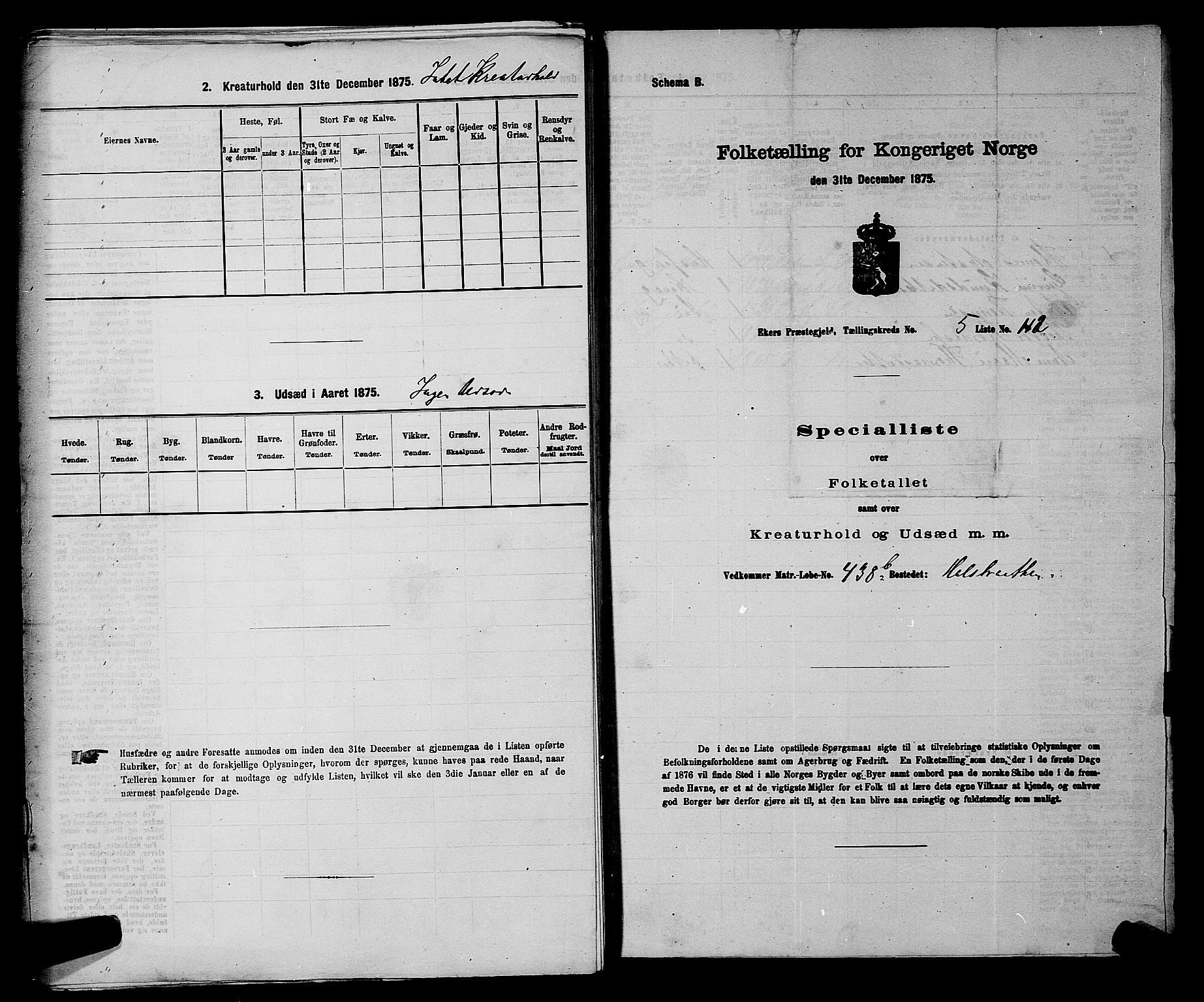 SAKO, 1875 census for 0624P Eiker, 1875, p. 1085