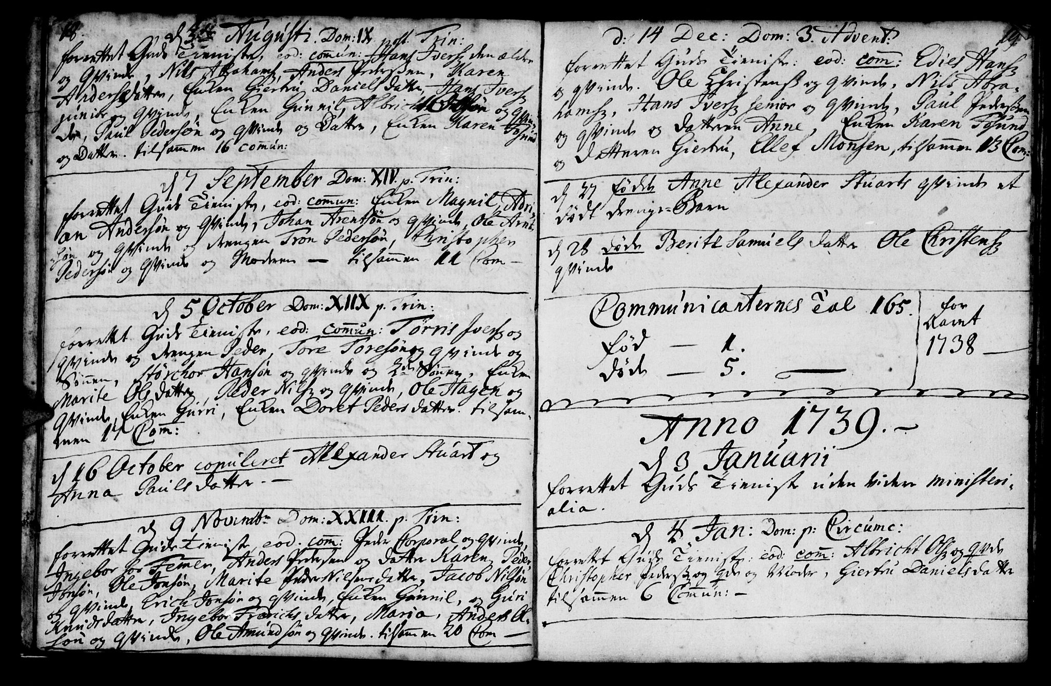Ministerialprotokoller, klokkerbøker og fødselsregistre - Møre og Romsdal, SAT/A-1454/574/L0875: Parish register (official) no. 574A01, 1733-1753, p. 18-19