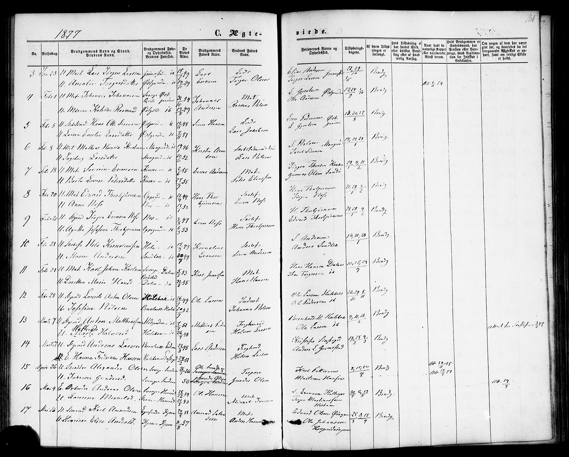 Nøtterøy kirkebøker, AV/SAKO-A-354/F/Fb/L0001: Parish register (official) no. II 1, 1865-1878, p. 166