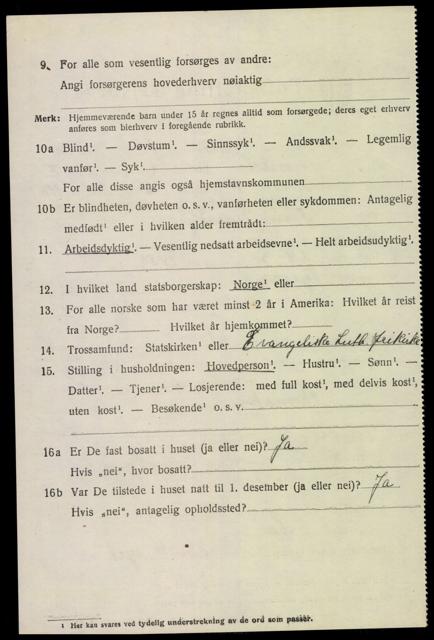 SAK, 1920 census for Vennesla, 1920, p. 4725