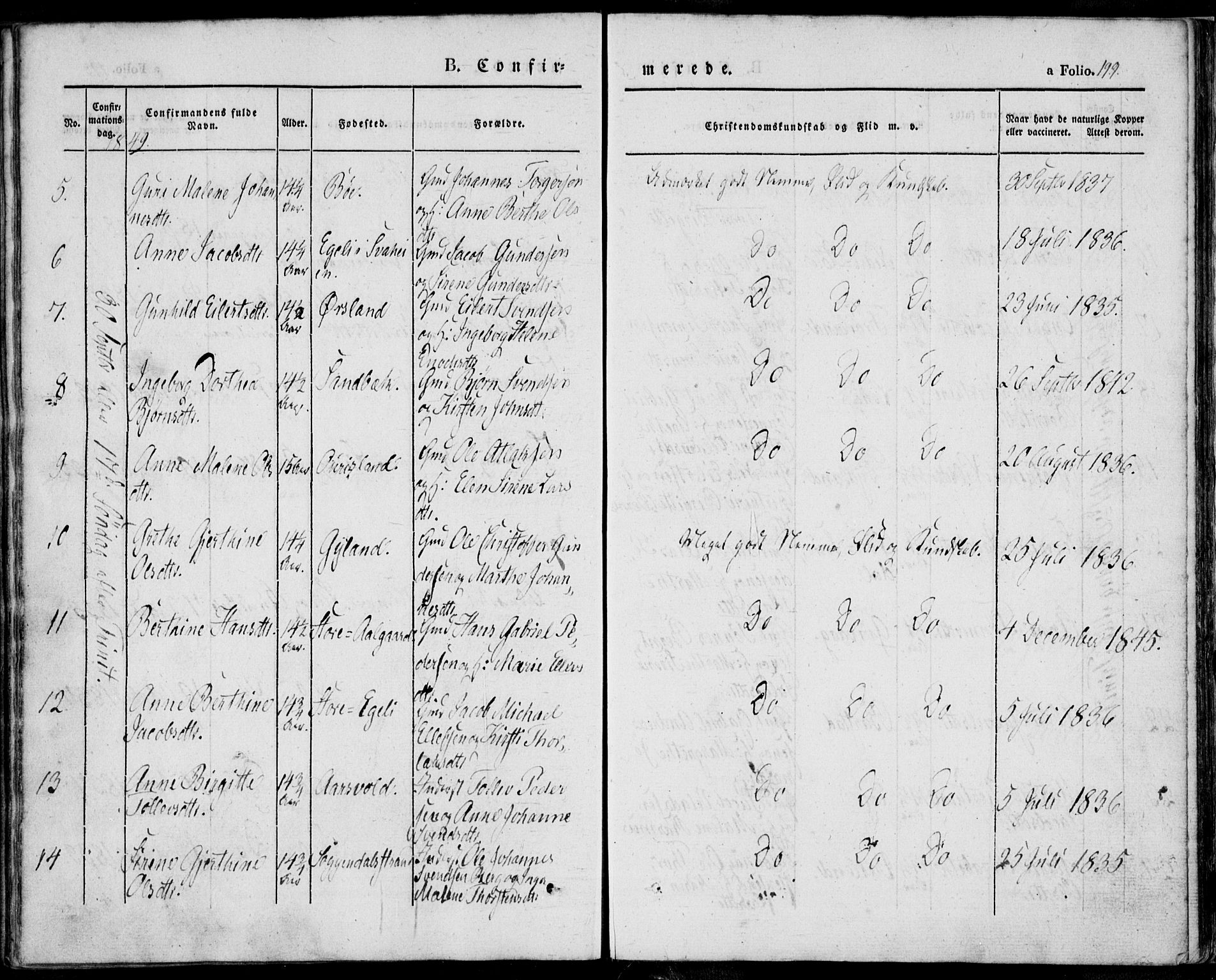 Sokndal sokneprestkontor, AV/SAST-A-101808: Parish register (official) no. A 8.1, 1842-1857, p. 199