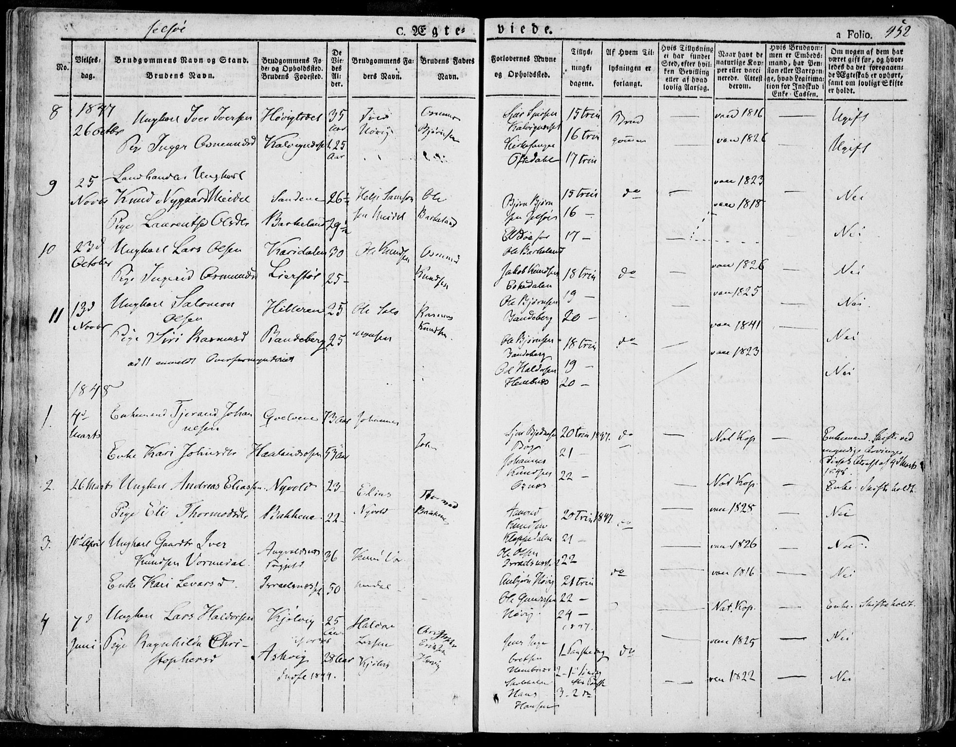 Jelsa sokneprestkontor, SAST/A-101842/01/IV: Parish register (official) no. A 6.2, 1828-1853, p. 452