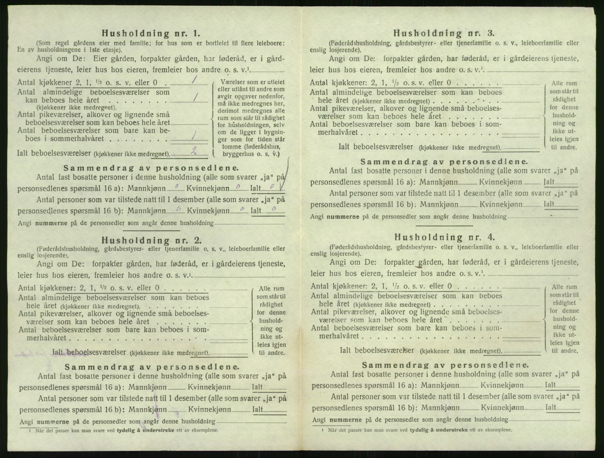 SAK, 1920 census for Froland, 1920, p. 826