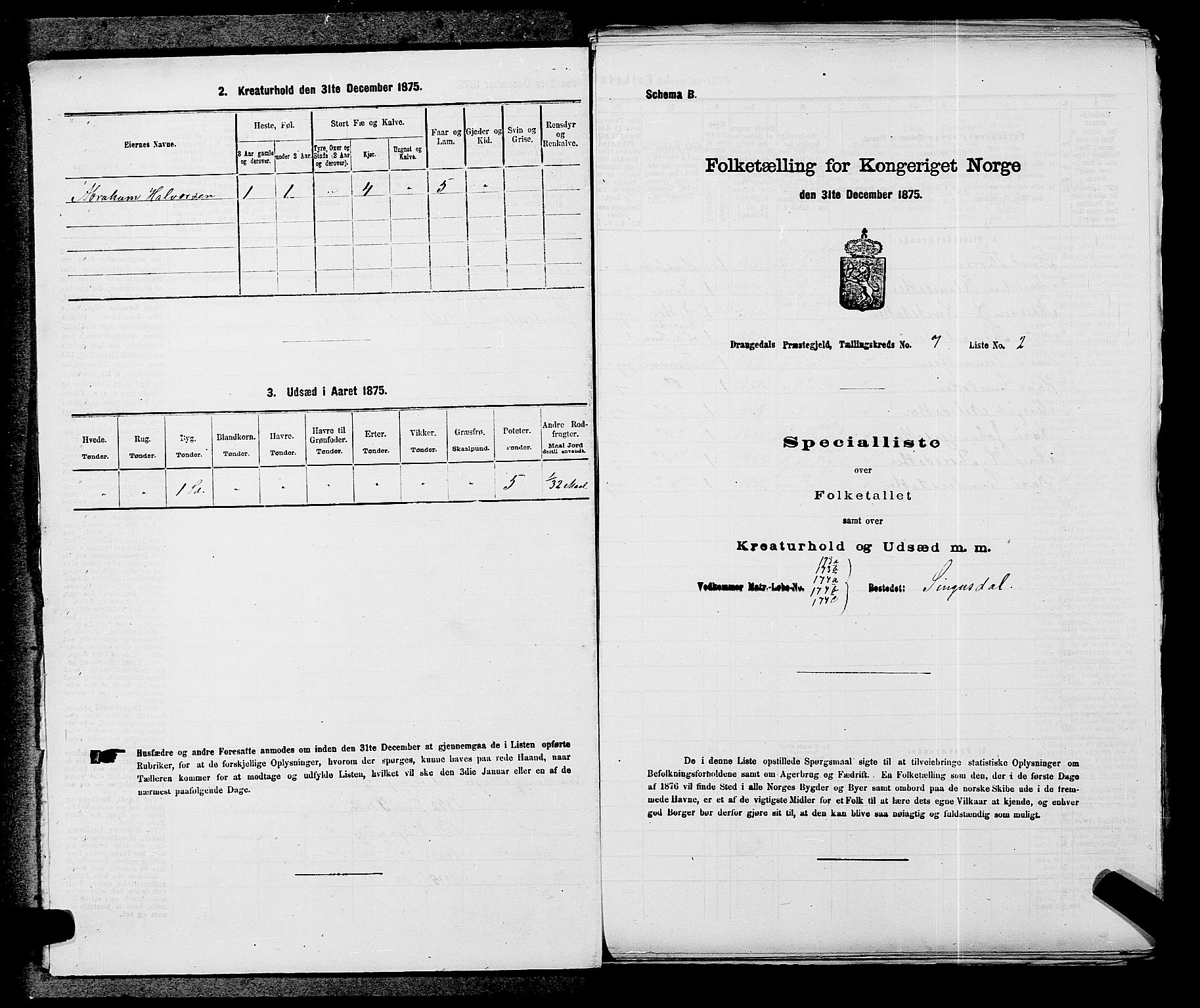SAKO, 1875 census for 0817P Drangedal, 1875, p. 670