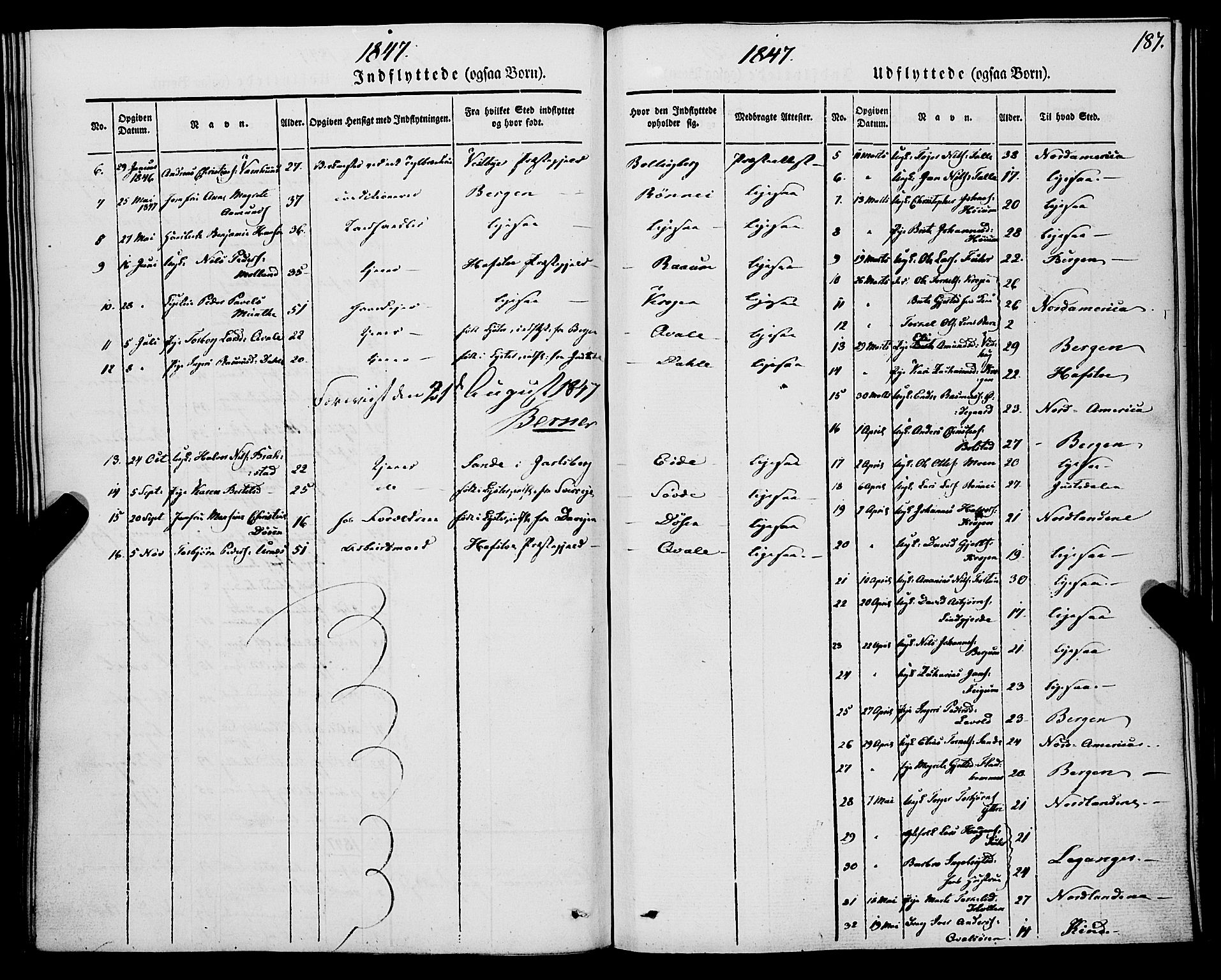 Luster sokneprestembete, SAB/A-81101/H/Haa/Haaa/L0006: Parish register (official) no. A 6, 1840-1848, p. 187