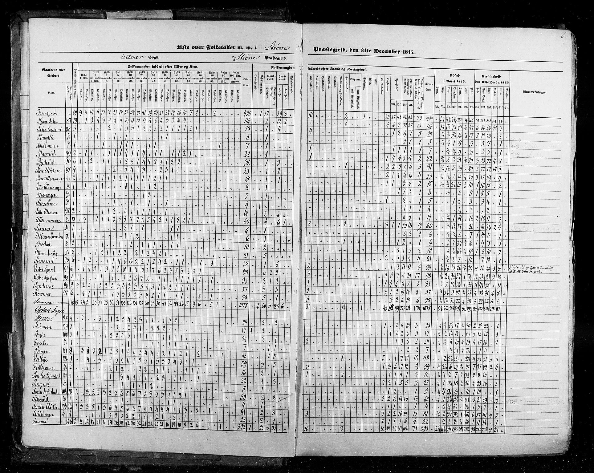 RA, Census 1845, vol. 3: Hedemarken amt og Kristians amt, 1845, p. 6