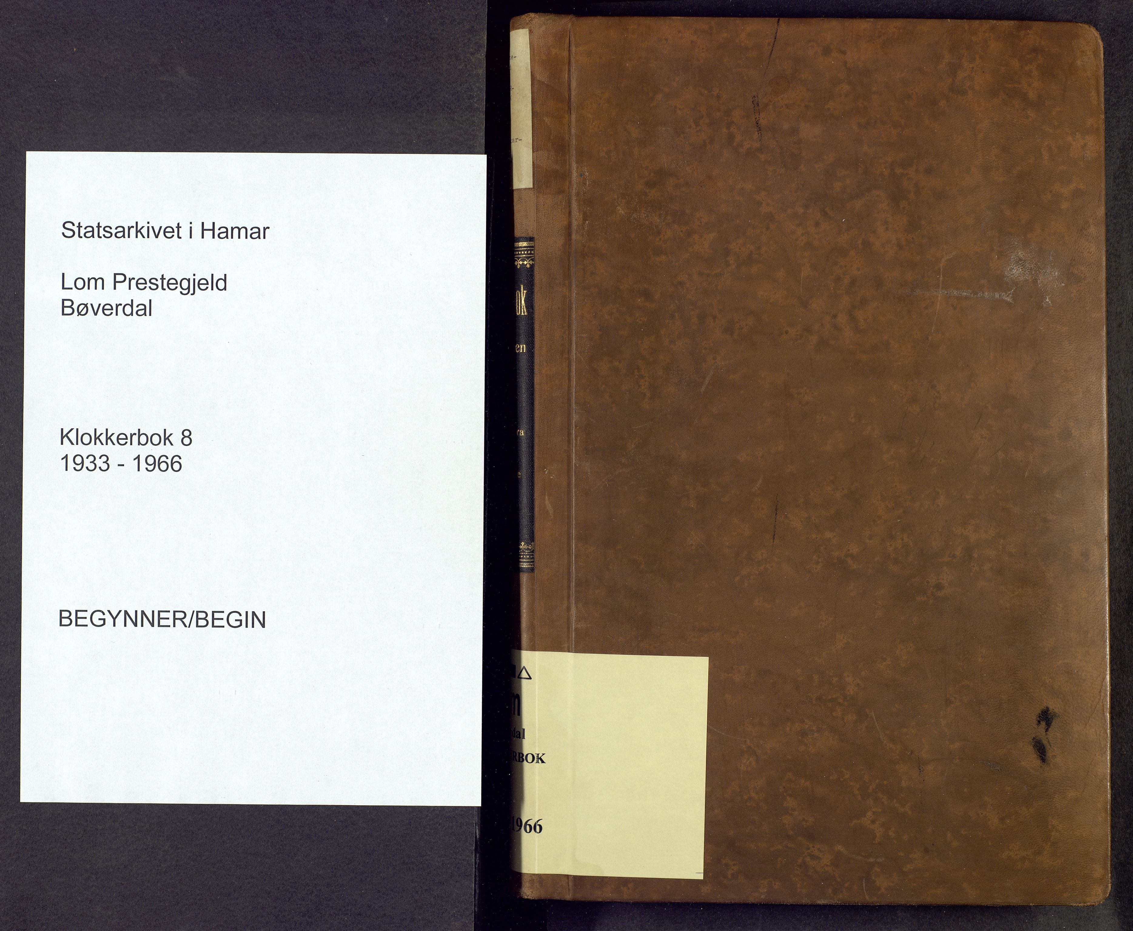 Lom prestekontor, AV/SAH-PREST-070/L/L0008: Parish register (copy) no. 8, 1933-1966