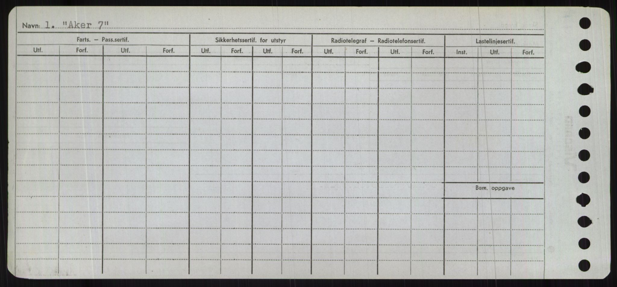 Sjøfartsdirektoratet med forløpere, Skipsmålingen, RA/S-1627/H/Hc/L0001: Lektere, A-Y, p. 6