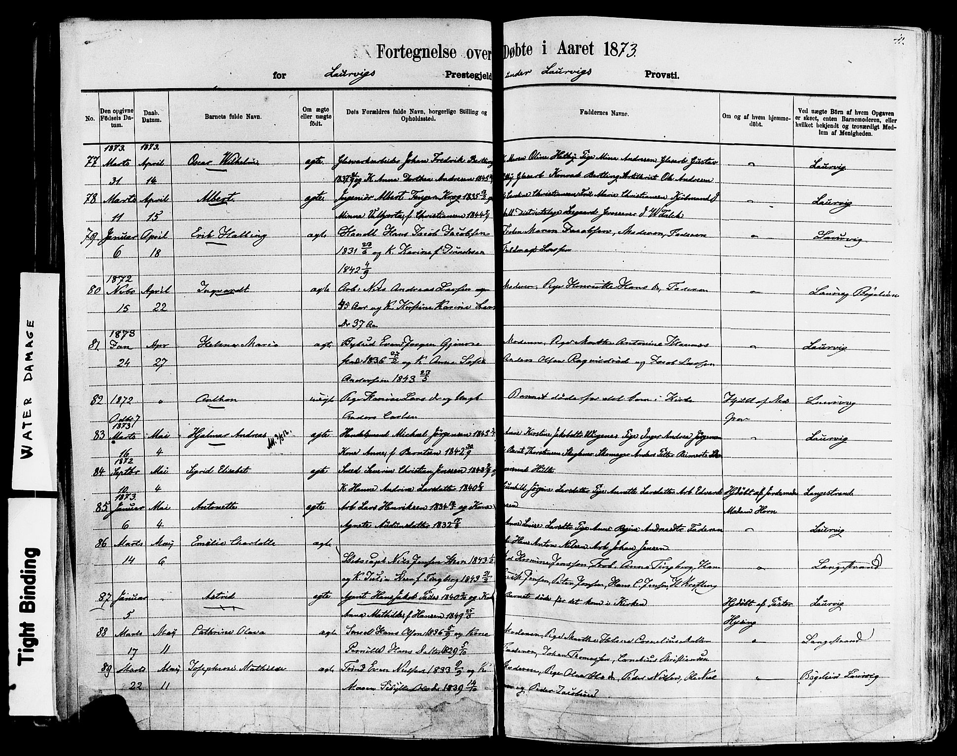 Larvik kirkebøker, AV/SAKO-A-352/F/Fa/L0006: Parish register (official) no. I 6, 1871-1883, p. 41