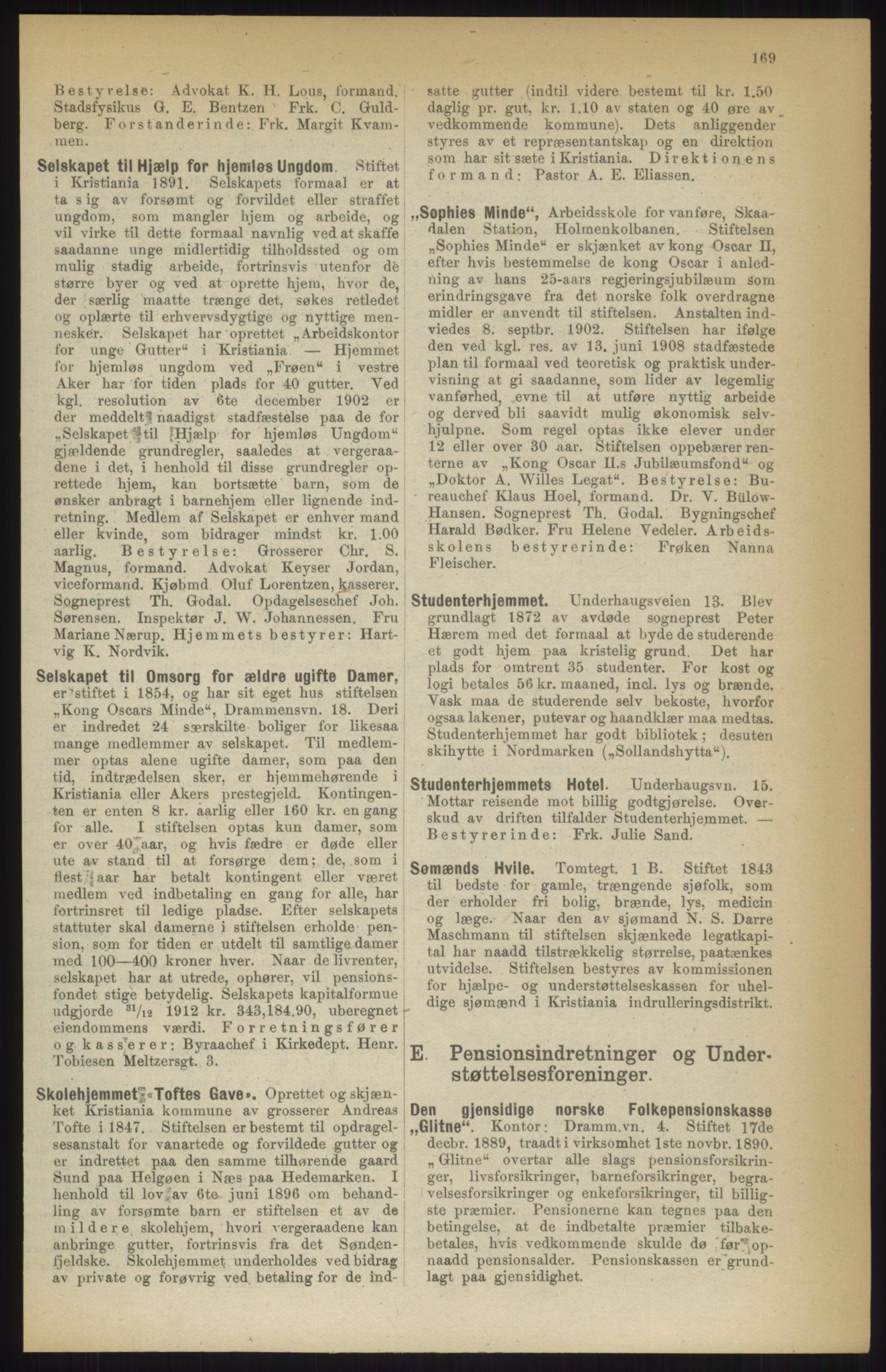 Kristiania/Oslo adressebok, PUBL/-, 1914, p. 169