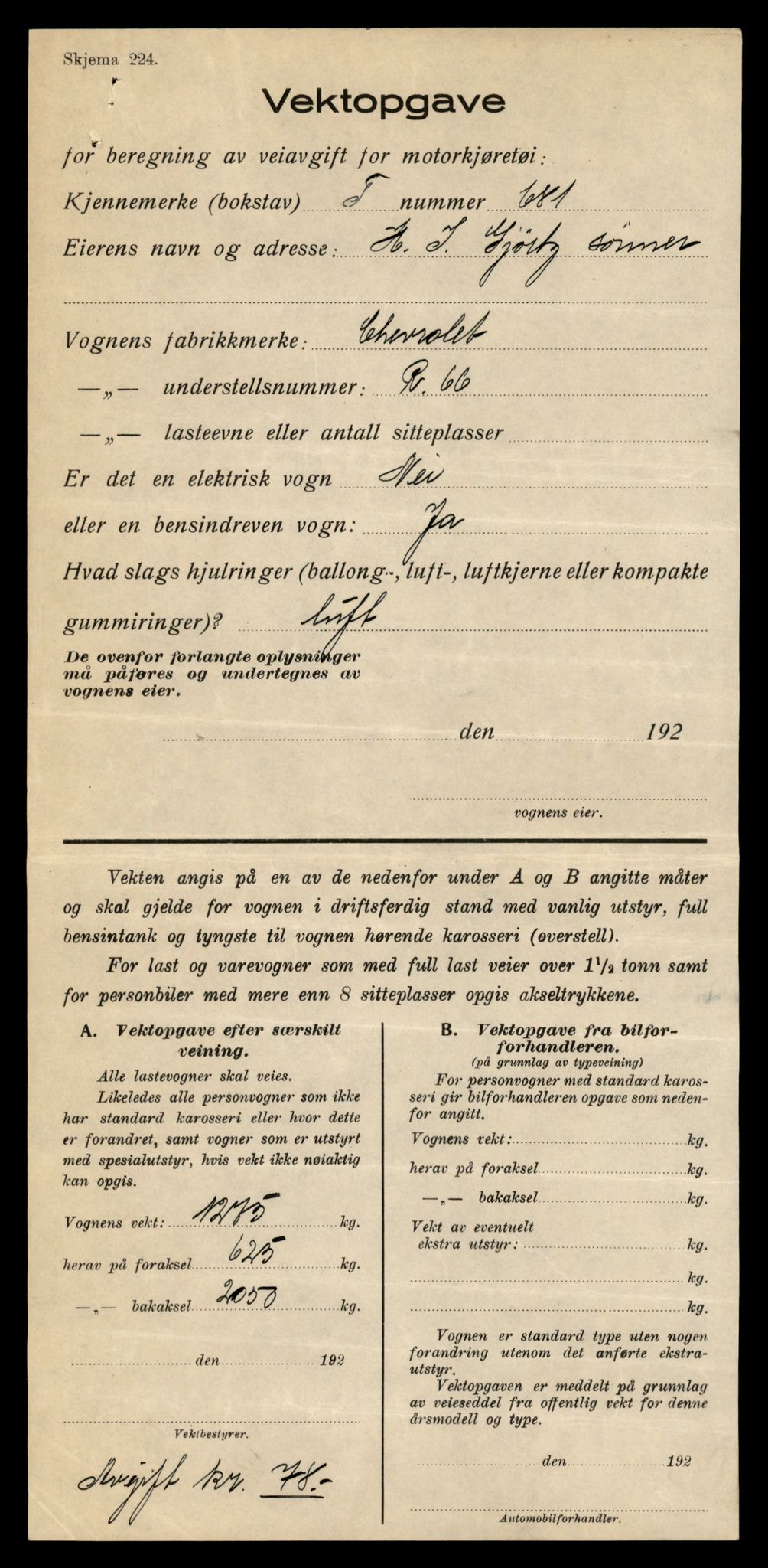 Møre og Romsdal vegkontor - Ålesund trafikkstasjon, AV/SAT-A-4099/F/Fe/L0034: Registreringskort for kjøretøy T 12500 - T 12652, 1927-1998, p. 1444