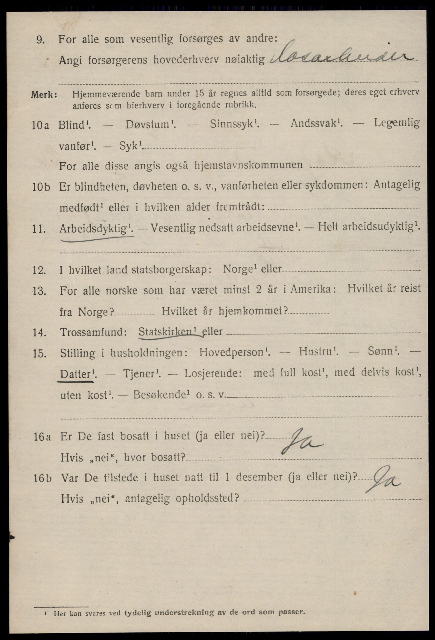 SAT, 1920 census for Ålesund, 1920, p. 43253