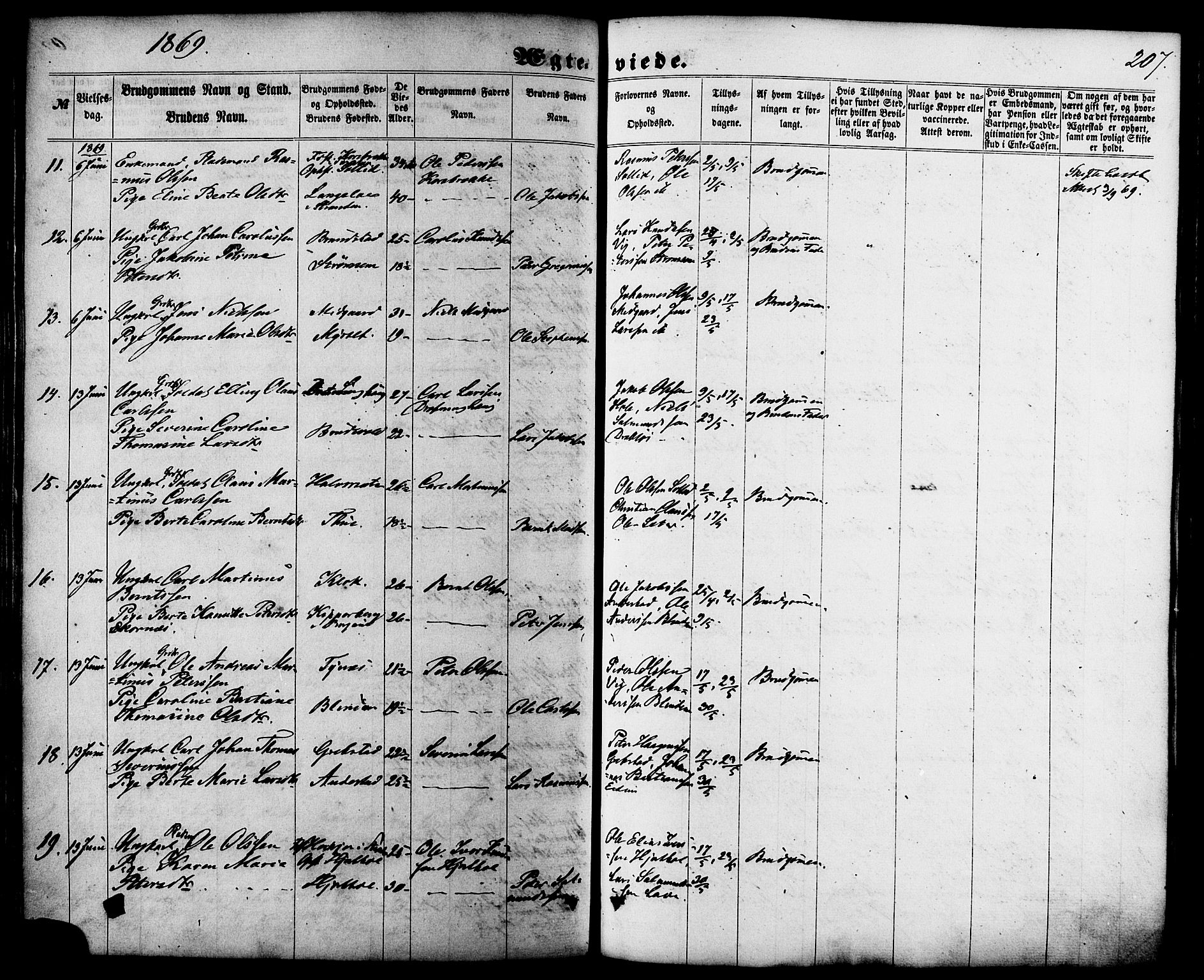 Ministerialprotokoller, klokkerbøker og fødselsregistre - Møre og Romsdal, AV/SAT-A-1454/522/L0314: Parish register (official) no. 522A09, 1863-1877, p. 207